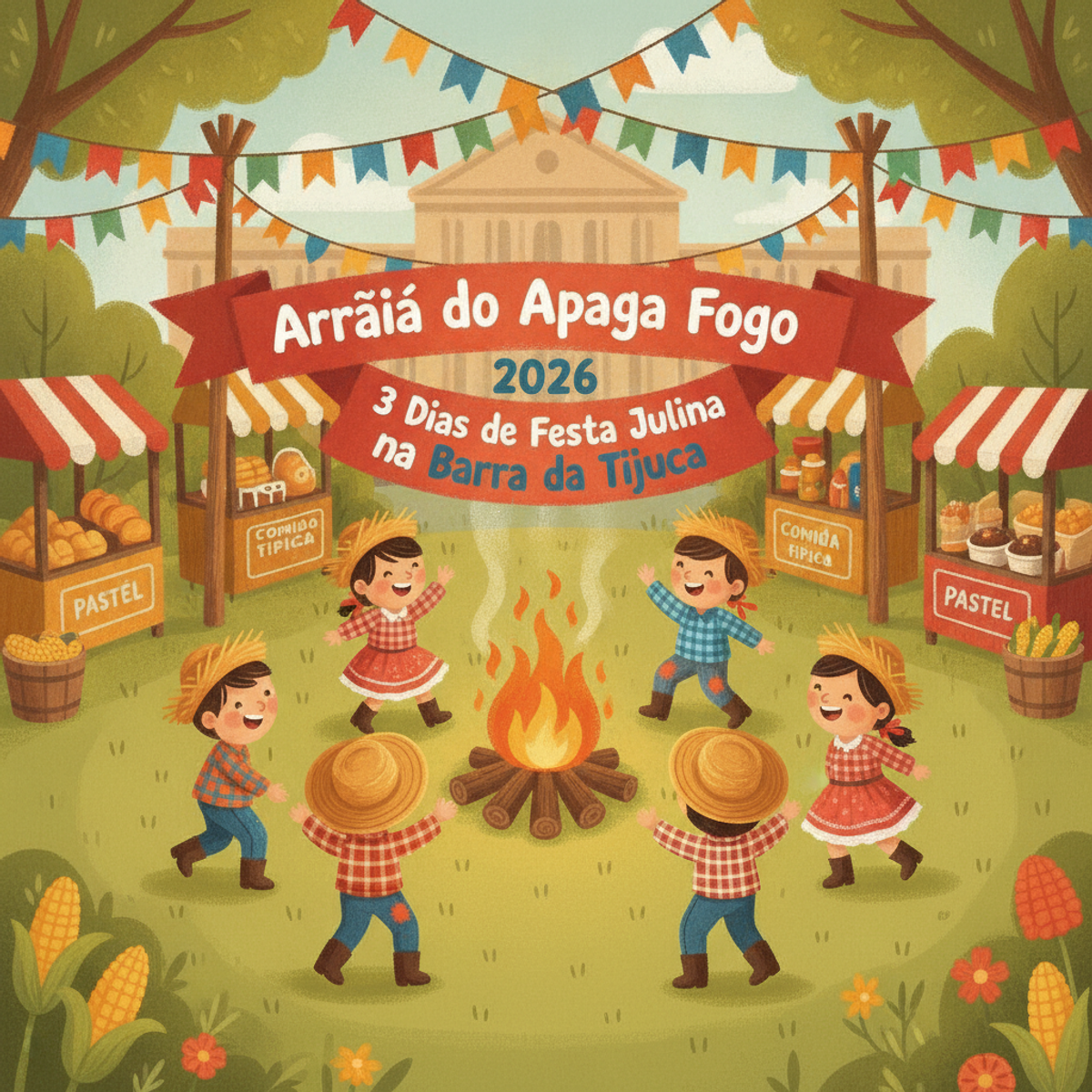 Foto: Arraiá do Apaga Fogo 2026 3 Dias de Festa Julina na Barra da Tijuca