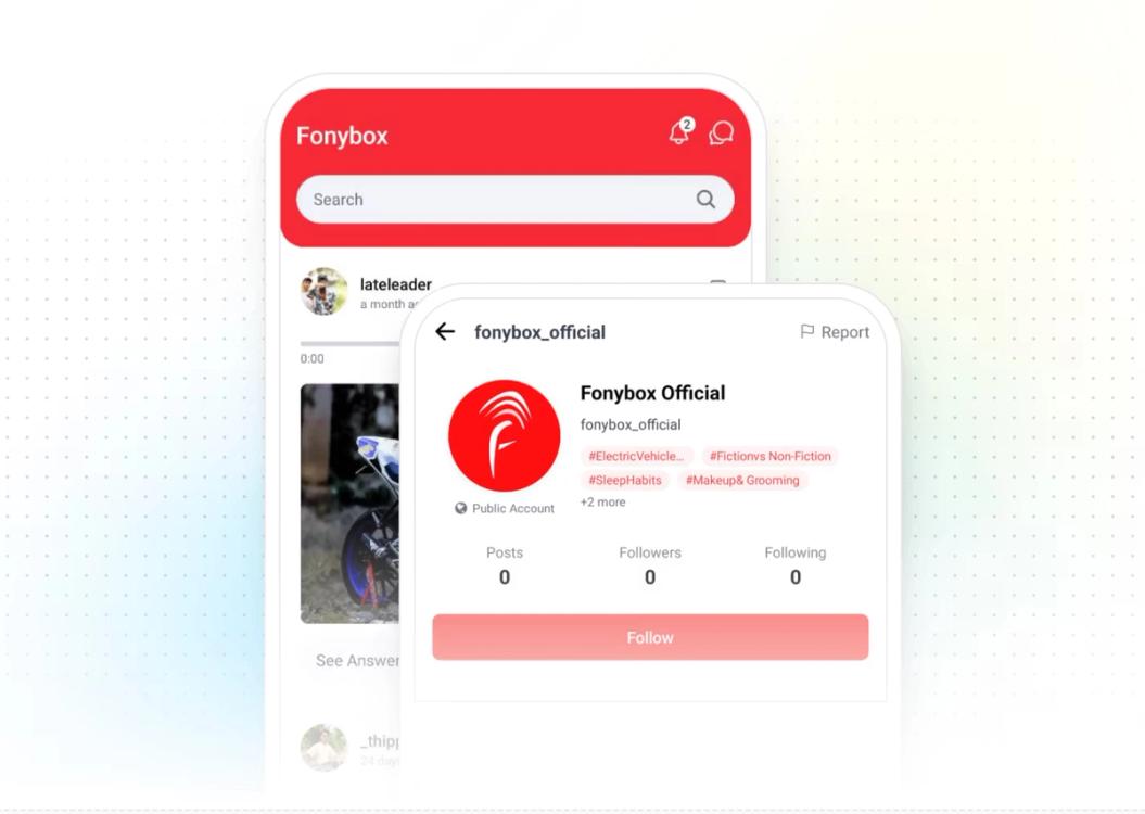 Fonybox: An Audio-First Platform for Local Communities & Shared Interests interface