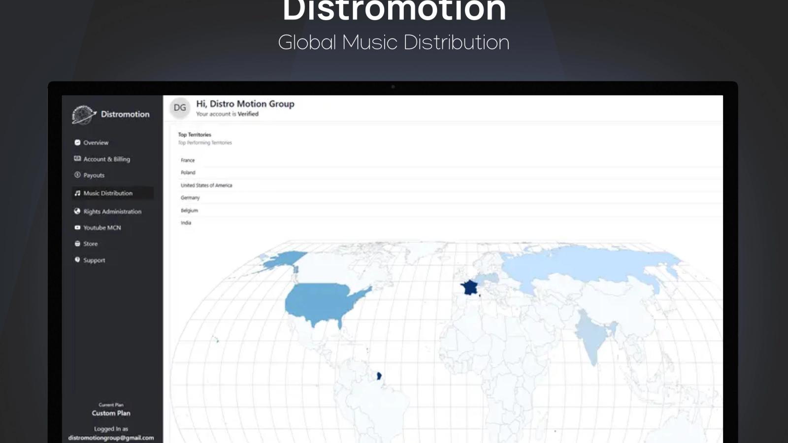 Music release planning and artist management dashboard