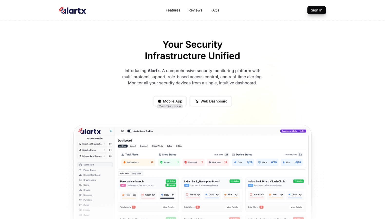 Security operations dashboard used to evaluate the cost of a bank monitoring platform