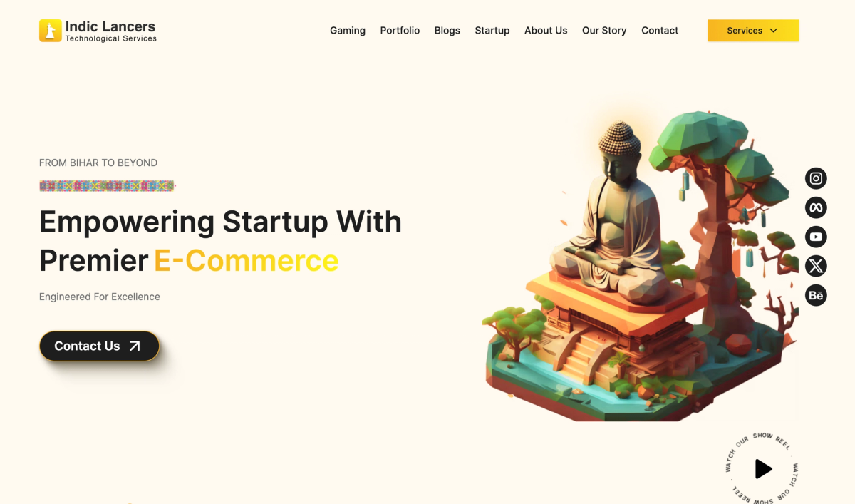 Indic Lancers client-provided Figma design implemented with SvelteKit and Tailwind CSS