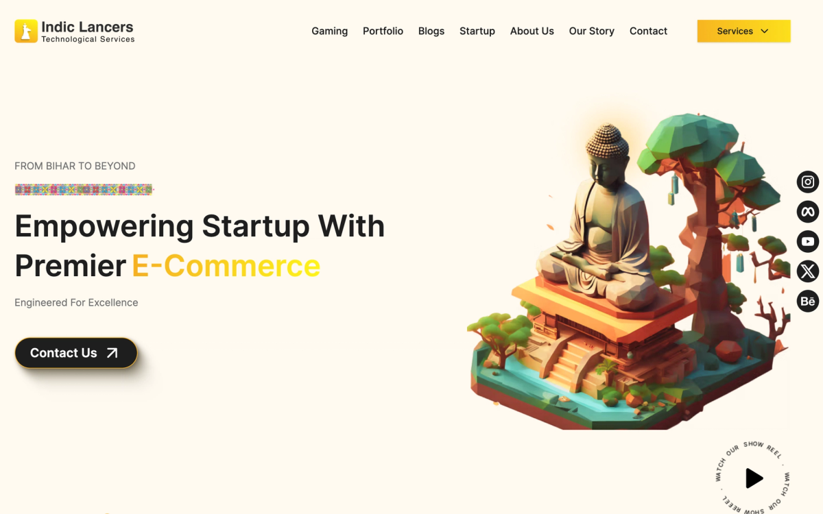 Indic Lancers client-provided Figma design implemented with SvelteKit and Tailwind CSS