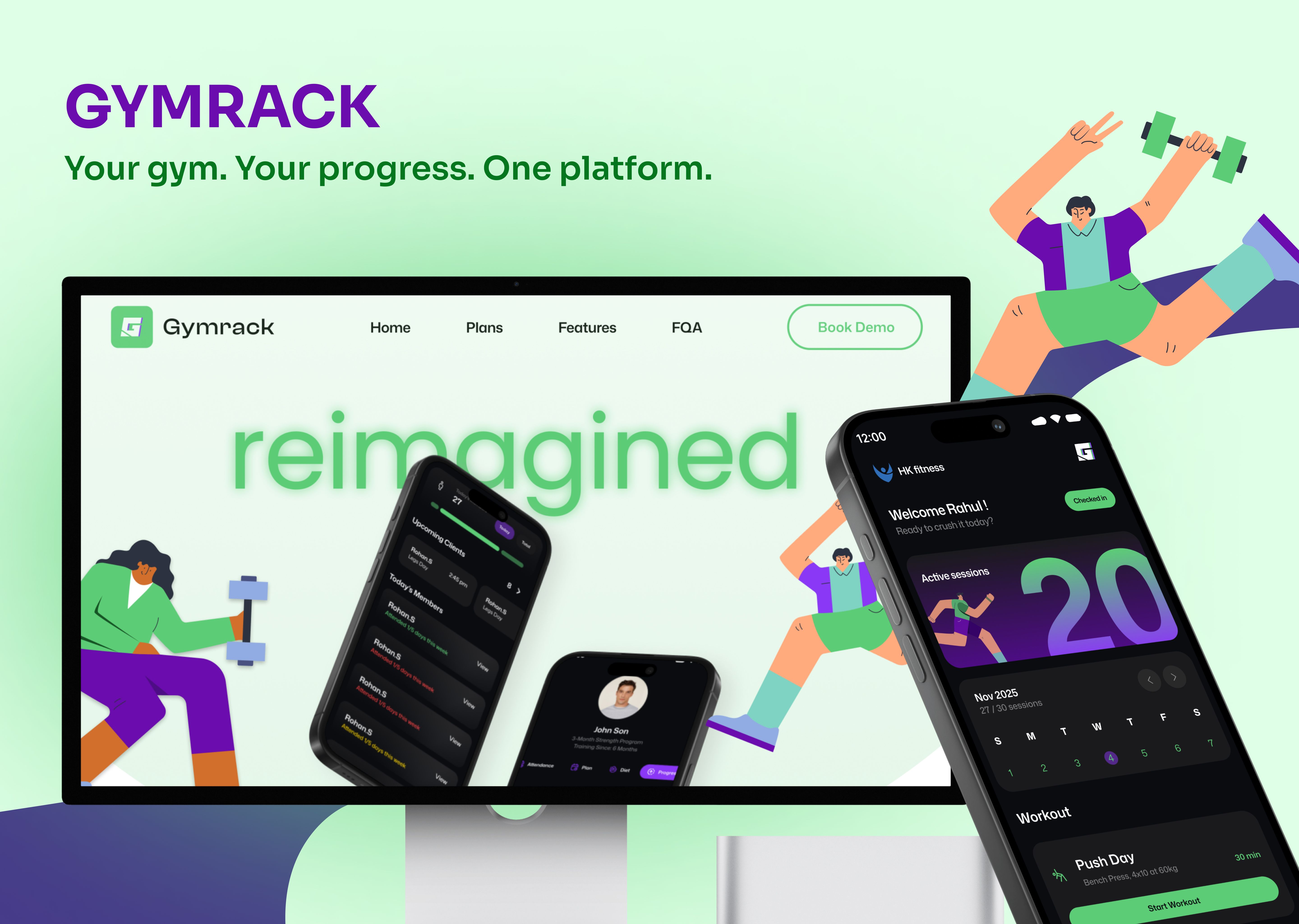Gymrack gym management platform interface