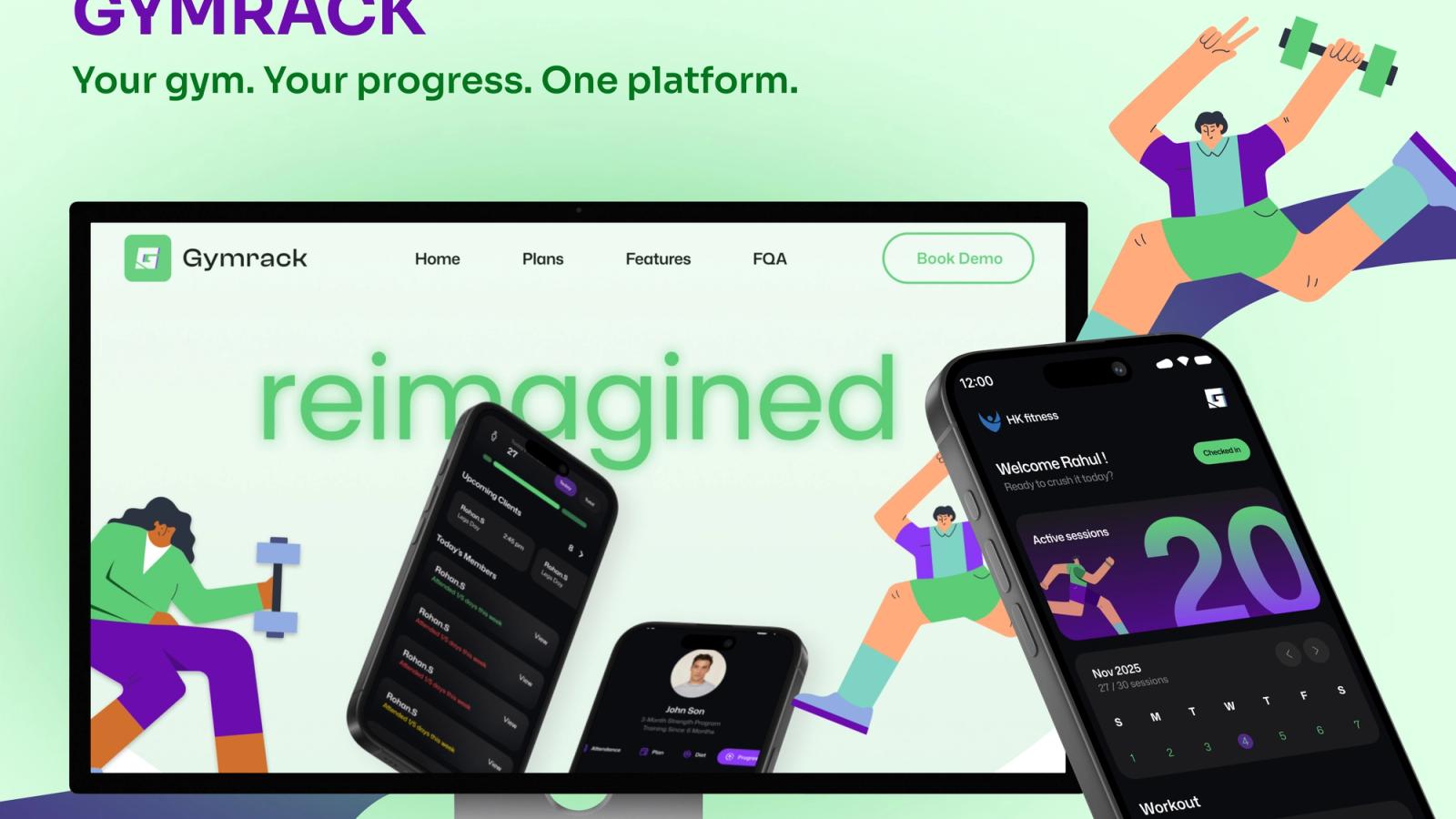 Gym management software interface
