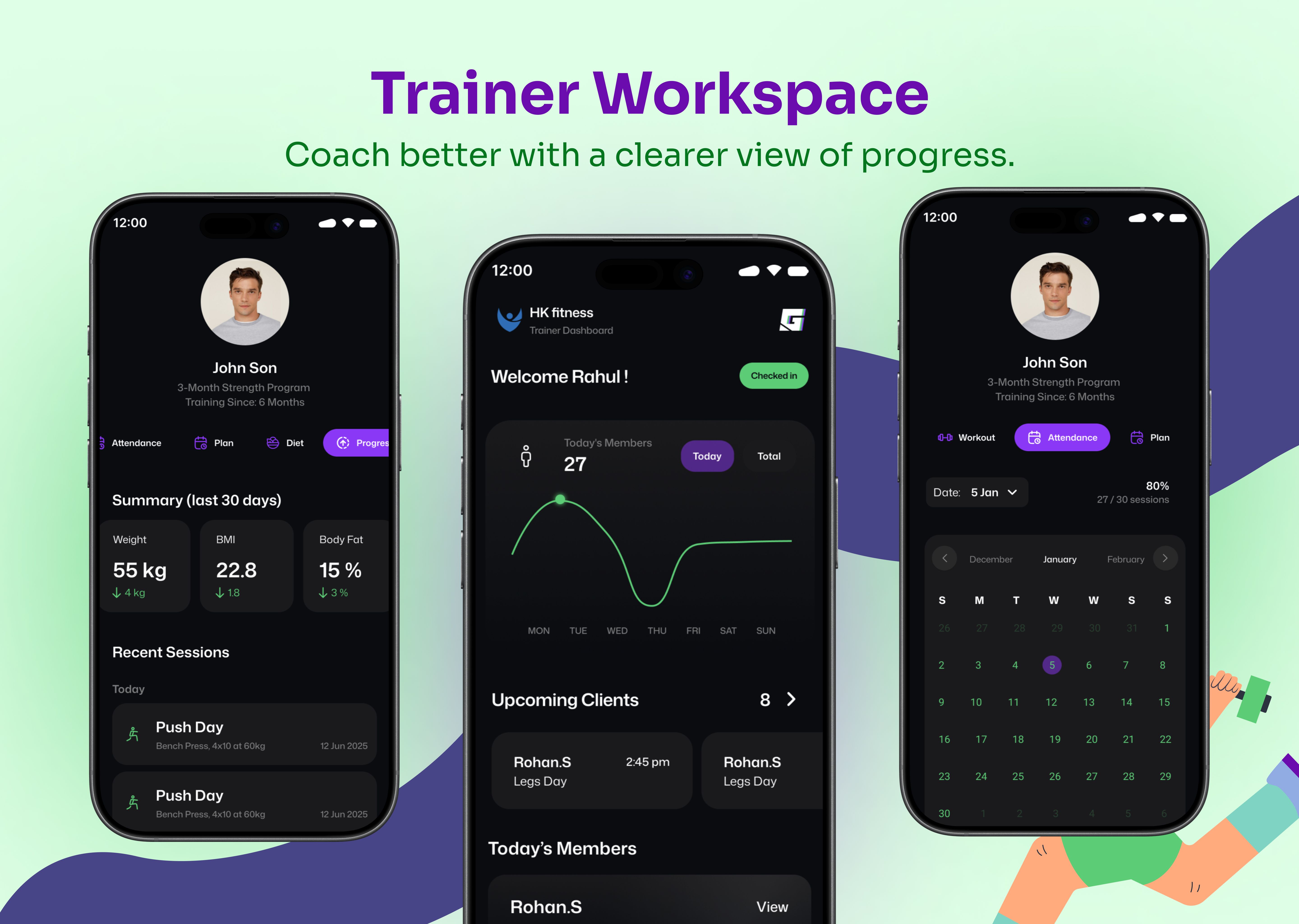Gymrack gym management platform interface
