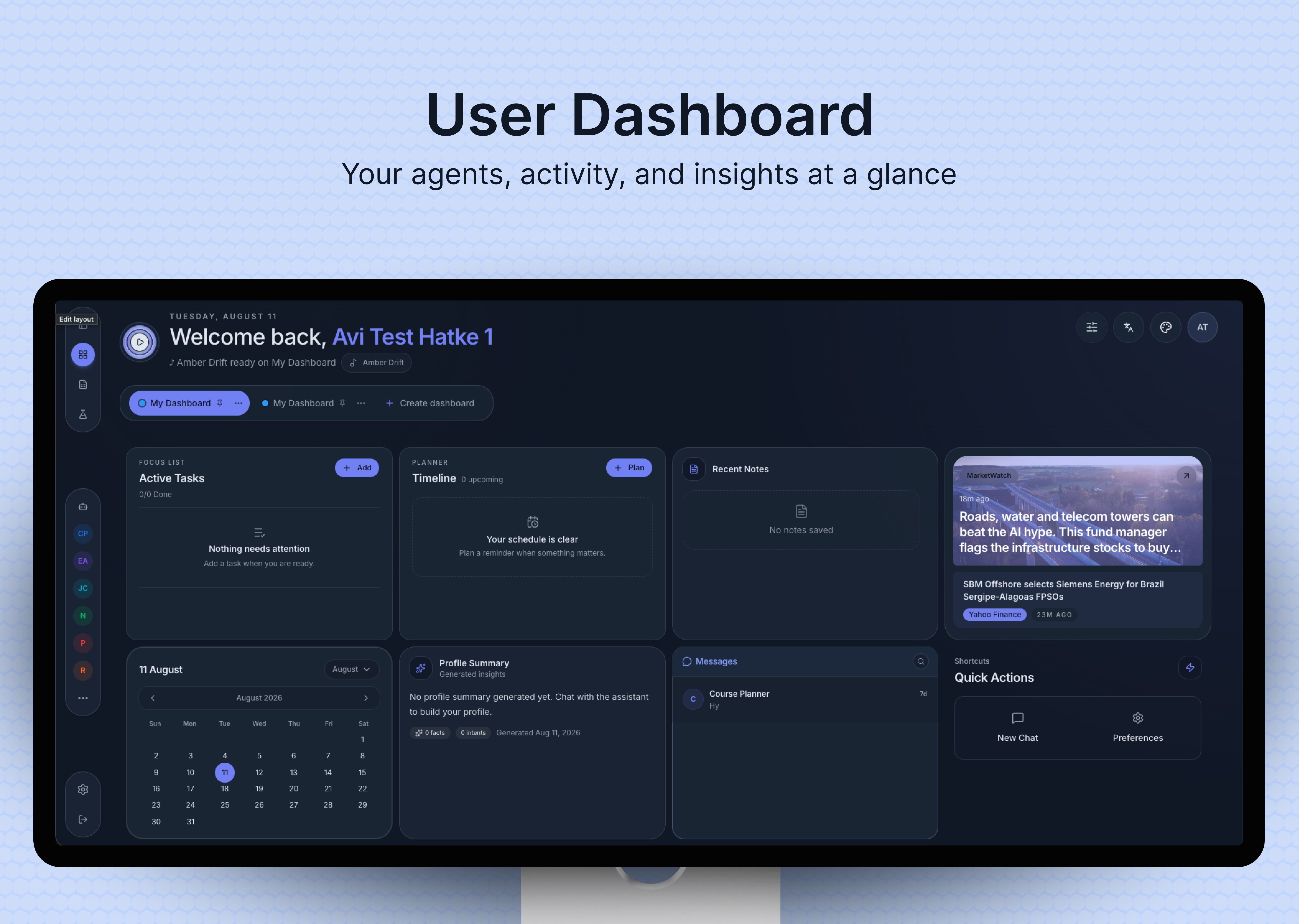 Quant PM profile and context workspace