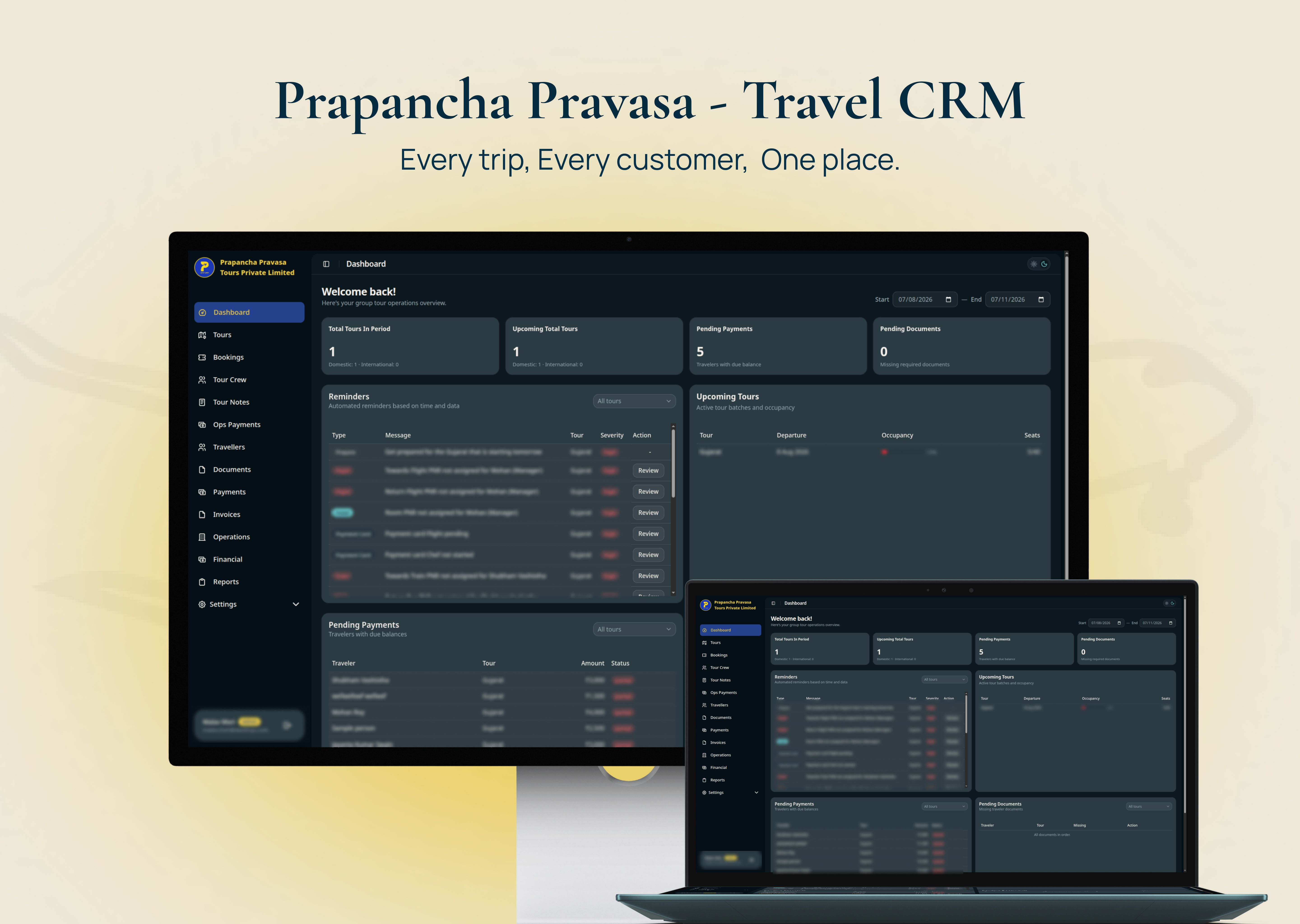 Prapanch Tour Operations CRM - Stacknyu