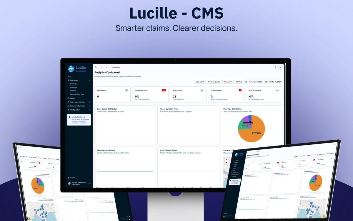 Insurance claims management system for a surveyor firm