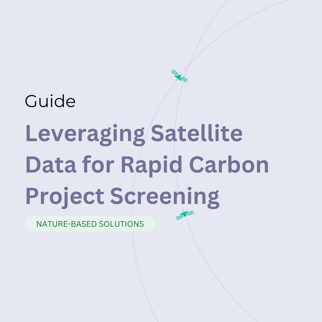 Leveraging Satellite Data for Rapid Carbon Project Screening