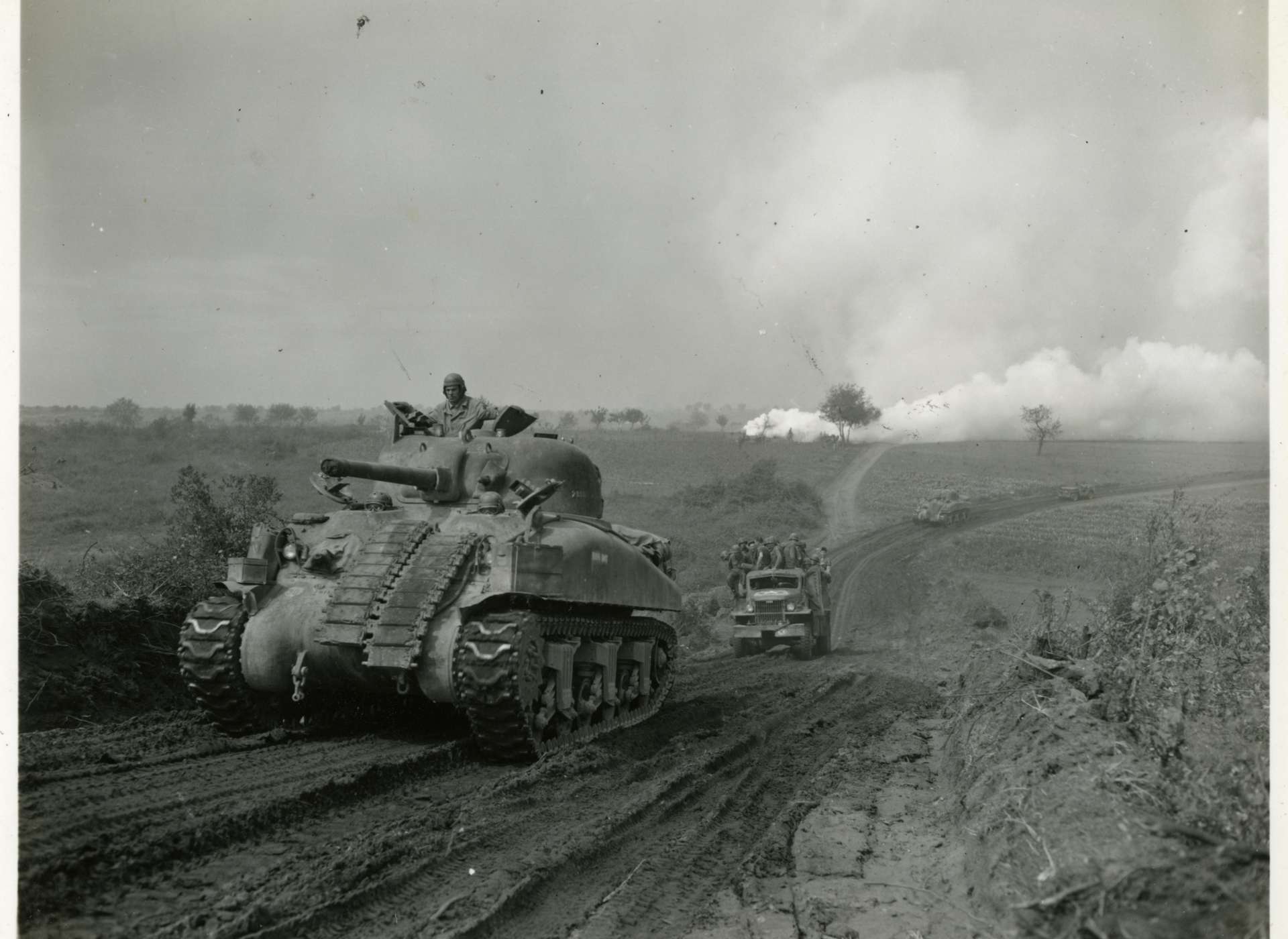 M4 Sherman tank — American crews compensated for optical disadvantage with aggressive close-range tactics and superior turret traverse speed
