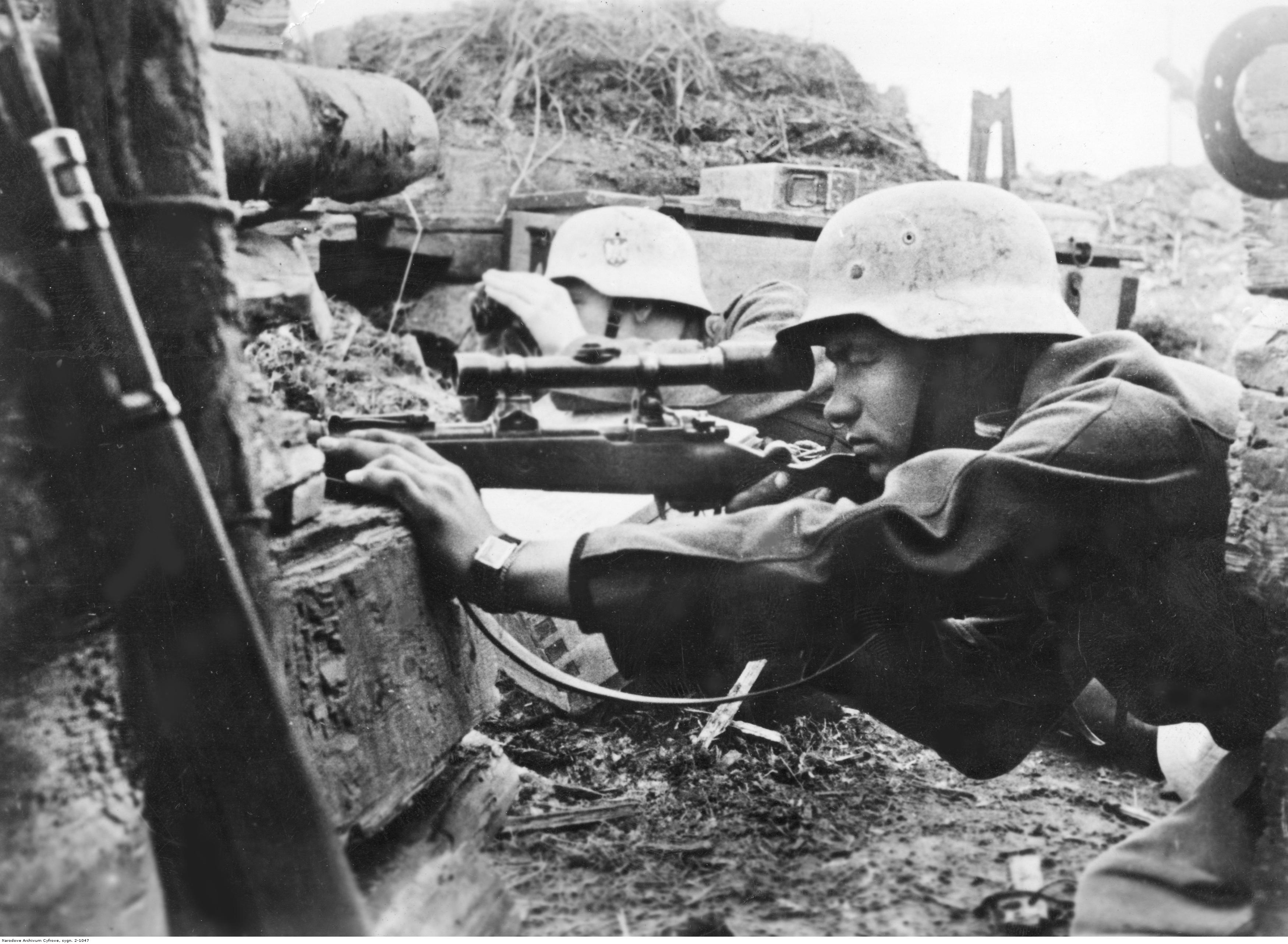 K98k with Zeiss telescopic sight — the hand-selected German sniper rifle configuration that dominated the Eastern Front