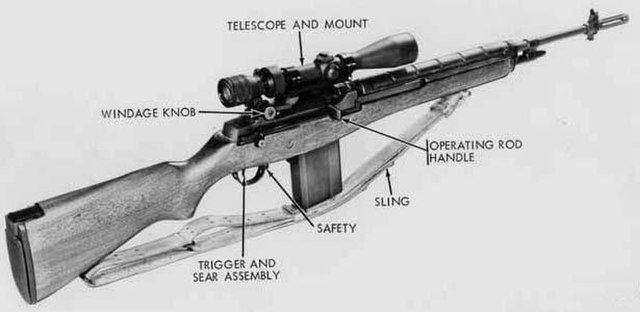 M21 sniper rifle with ART scope