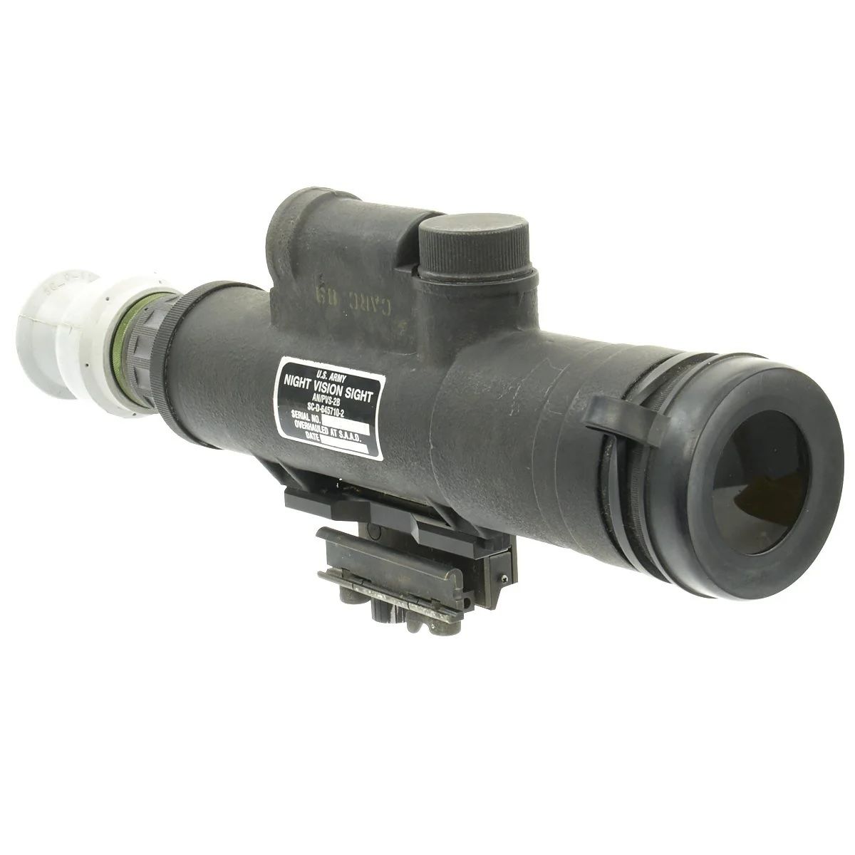Vietnam-era night vision scope on white backdrop