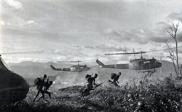 U.S. Army UH-1H Hueys inserting ARVN troops in Vietnam