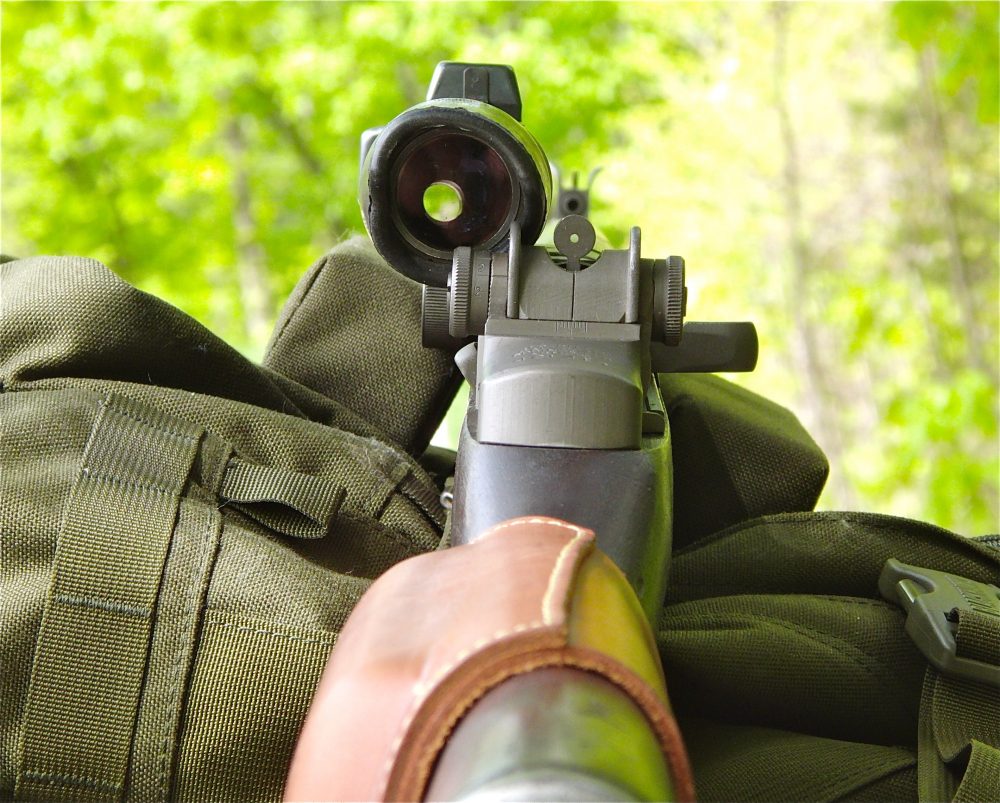 M1D Garand with offset scope mount — the barrel-mounted sniper variant that did not see widespread issue until the Korean War