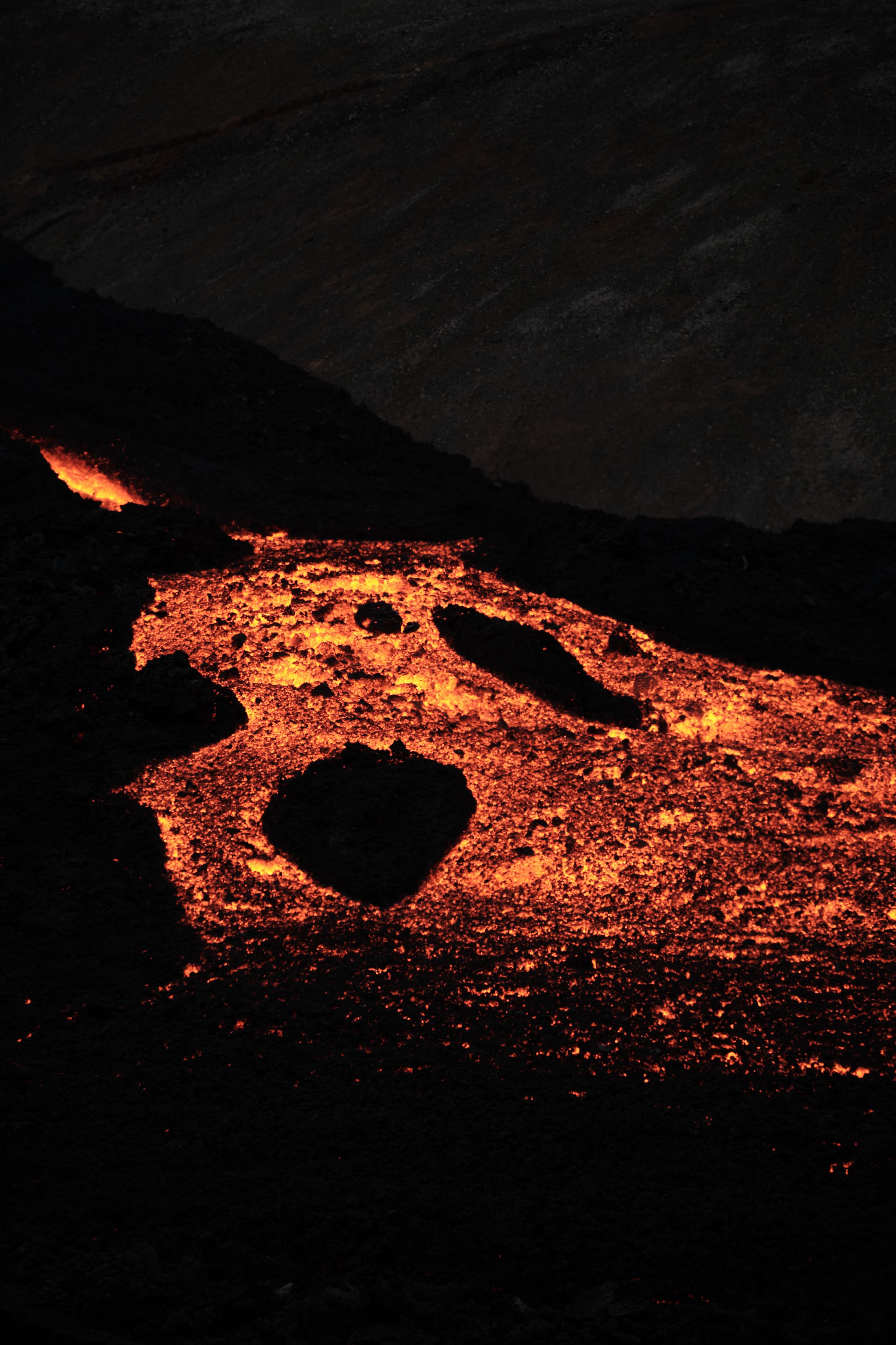 close up of lava