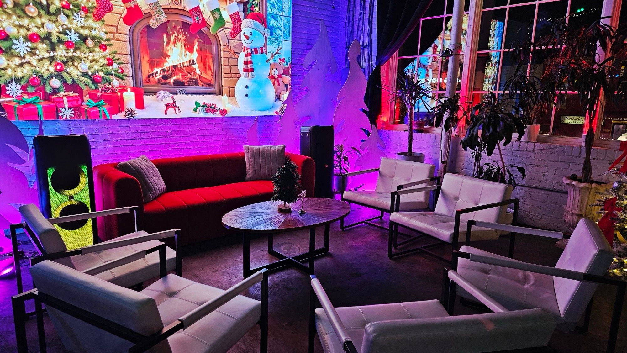 Fireside lounge seating