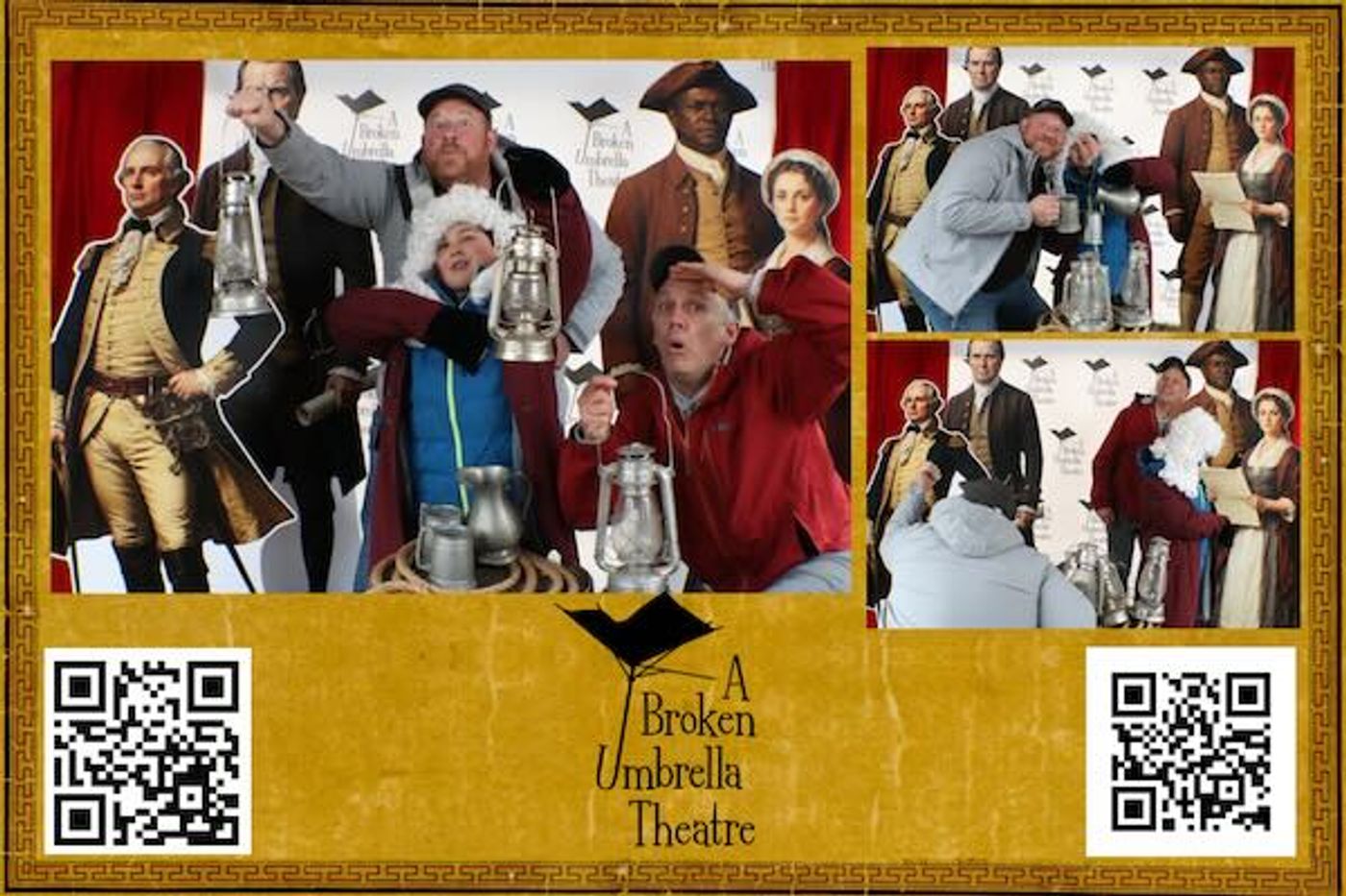 Photo booth collage showing the Revolutionary New Haven activation and families/visitors participating.