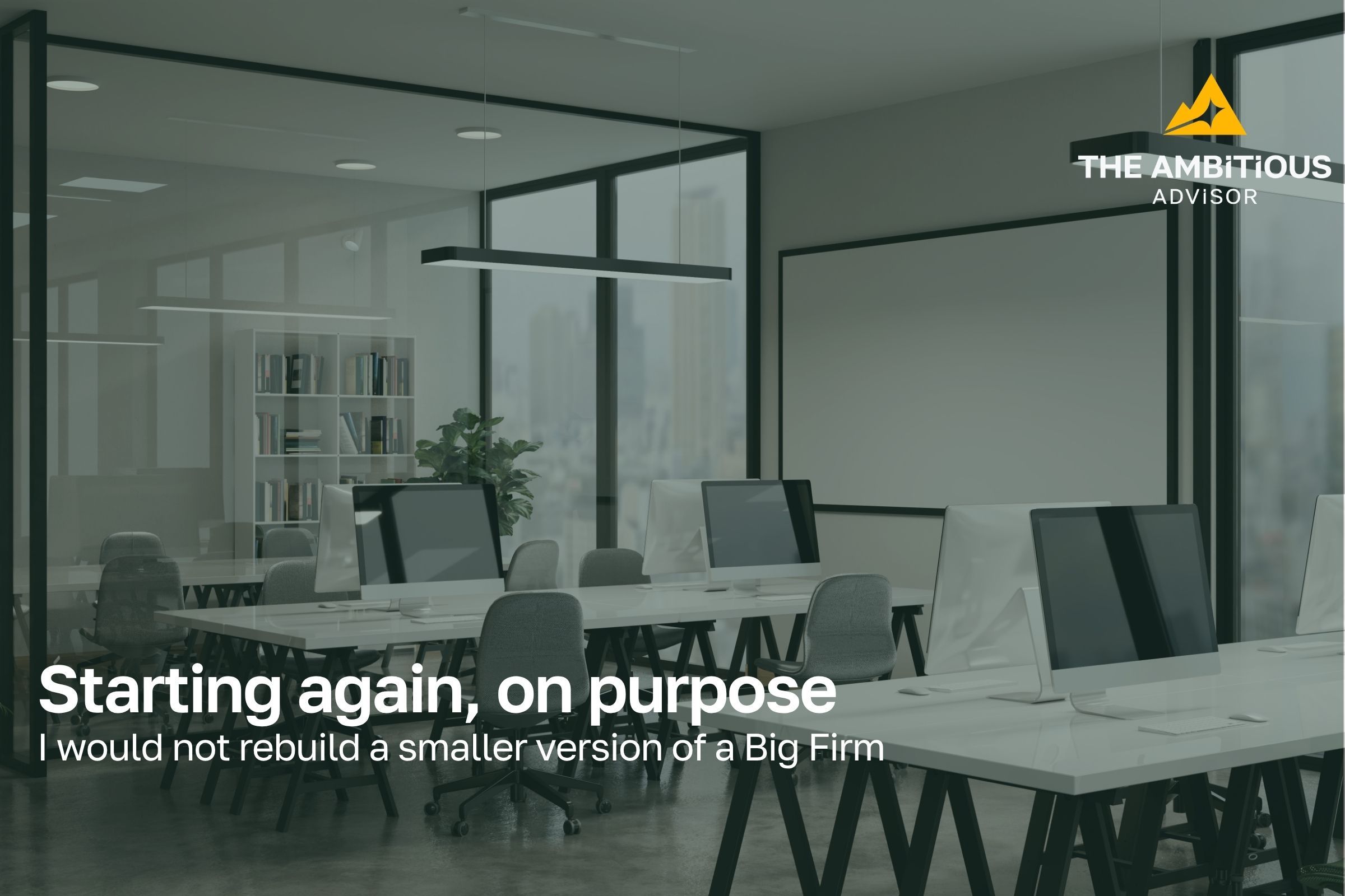 An open blank notebook on a clear desk in morning light, the blank slate a consultant starts from.