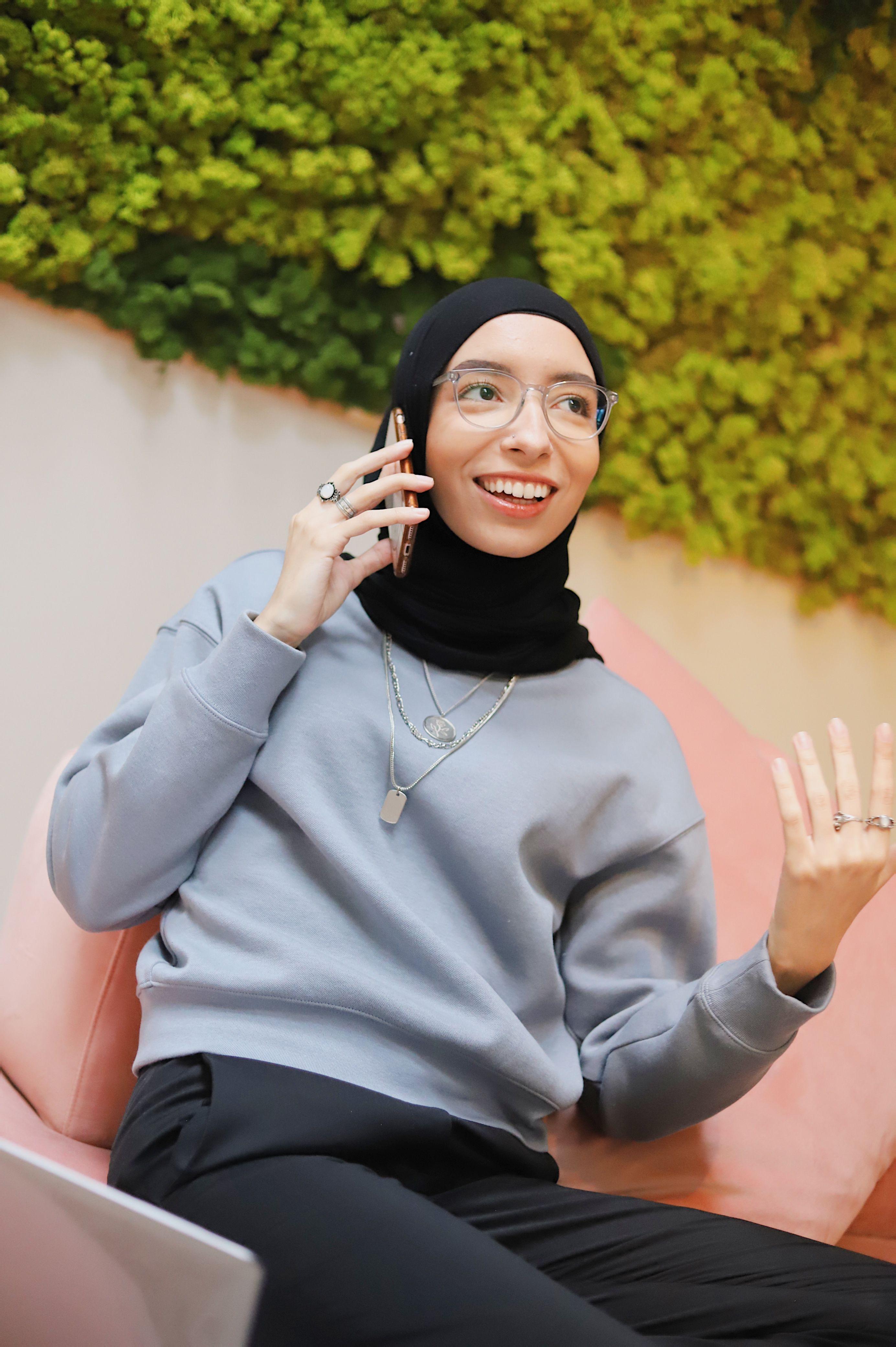 People with product in hand