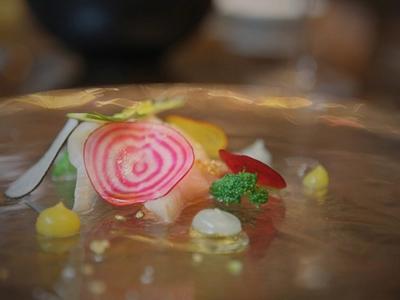 michelin guide food served in a gourmet venue