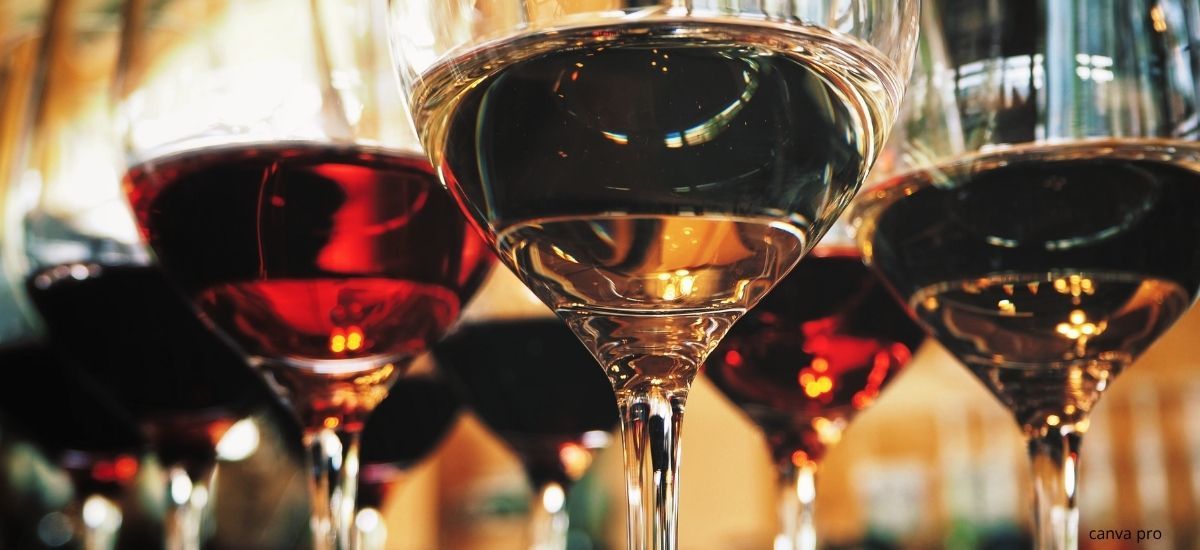 wine glasses with lower alcohol levels