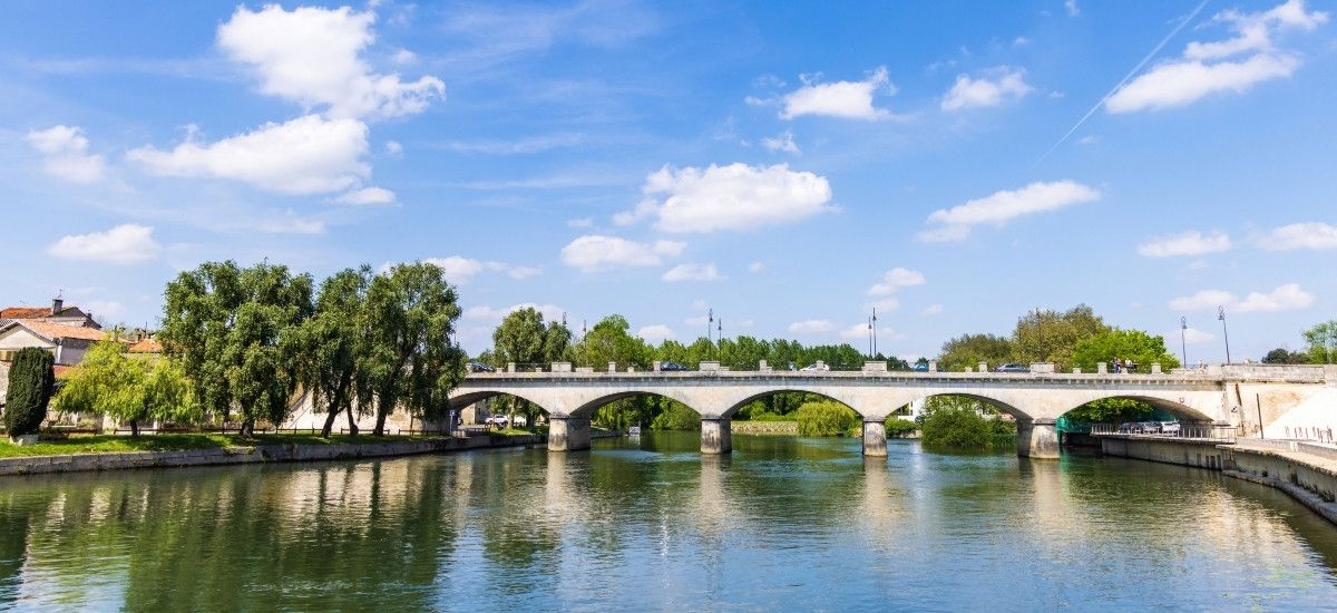 the cognac region of france looking over the river