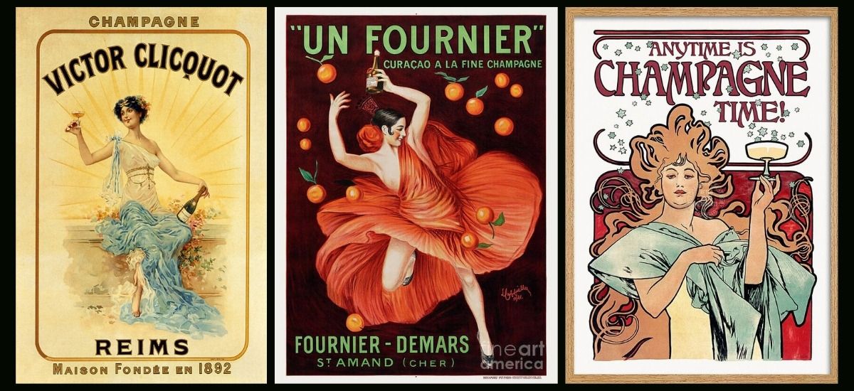 champagne posters of years gone by as ad campaigns for the regions