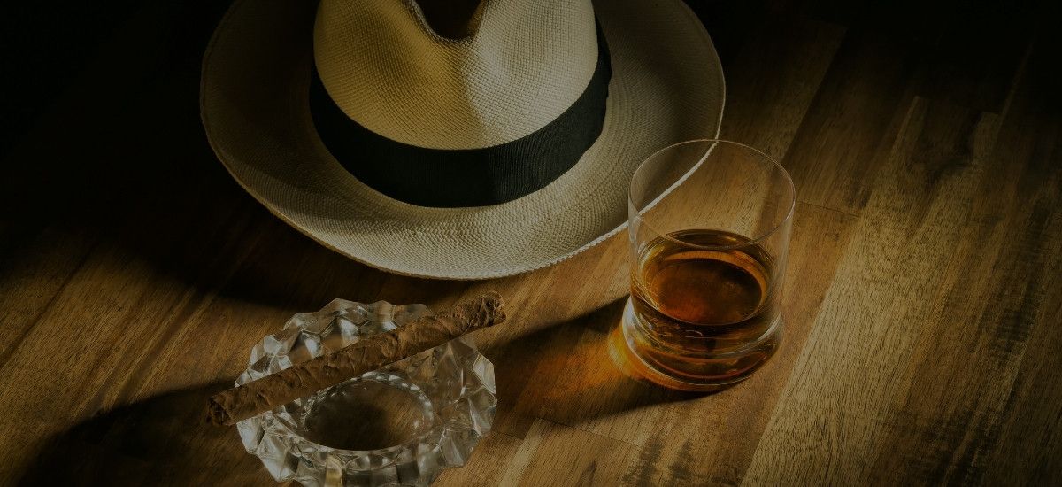 rum cuban hat and cigar is a fine pairing