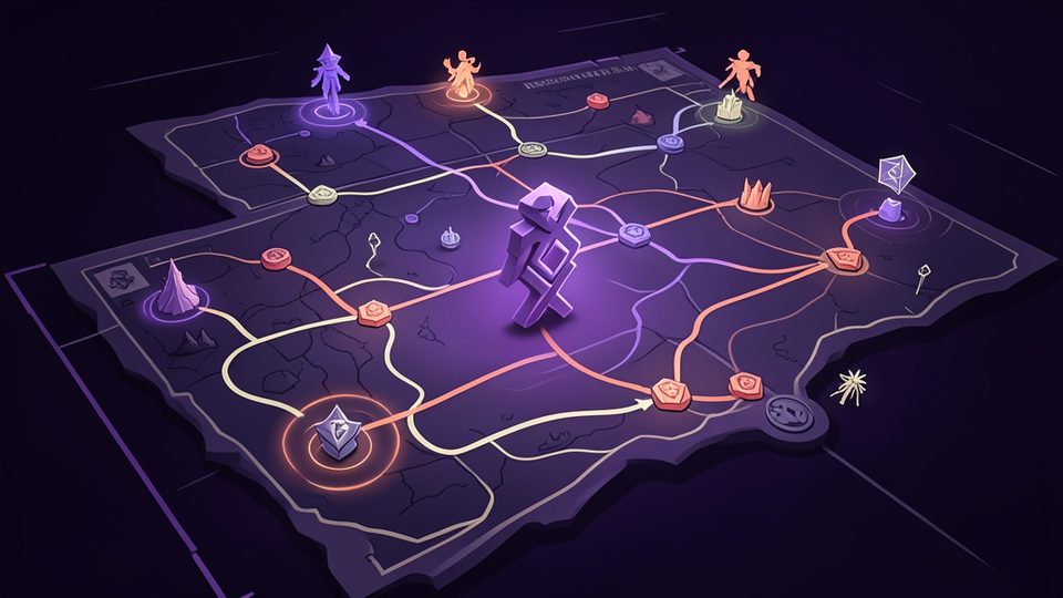 Editorial illustration representing Total Battle: Choosing the Right Hero in Total Battle.