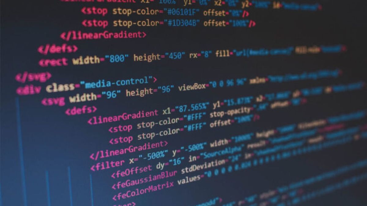 codes on a screen