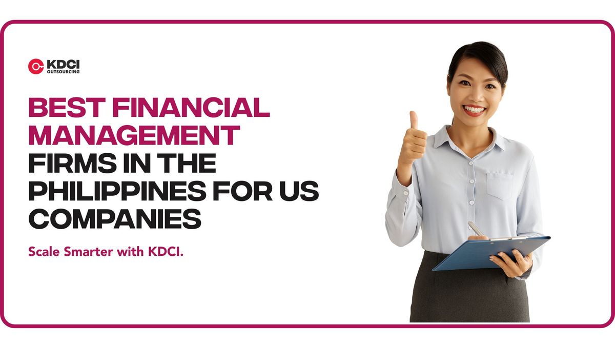 corporate professional holding up a thumbs up next to text "Best Financial Management Firms in the Philippines for US Companies"
