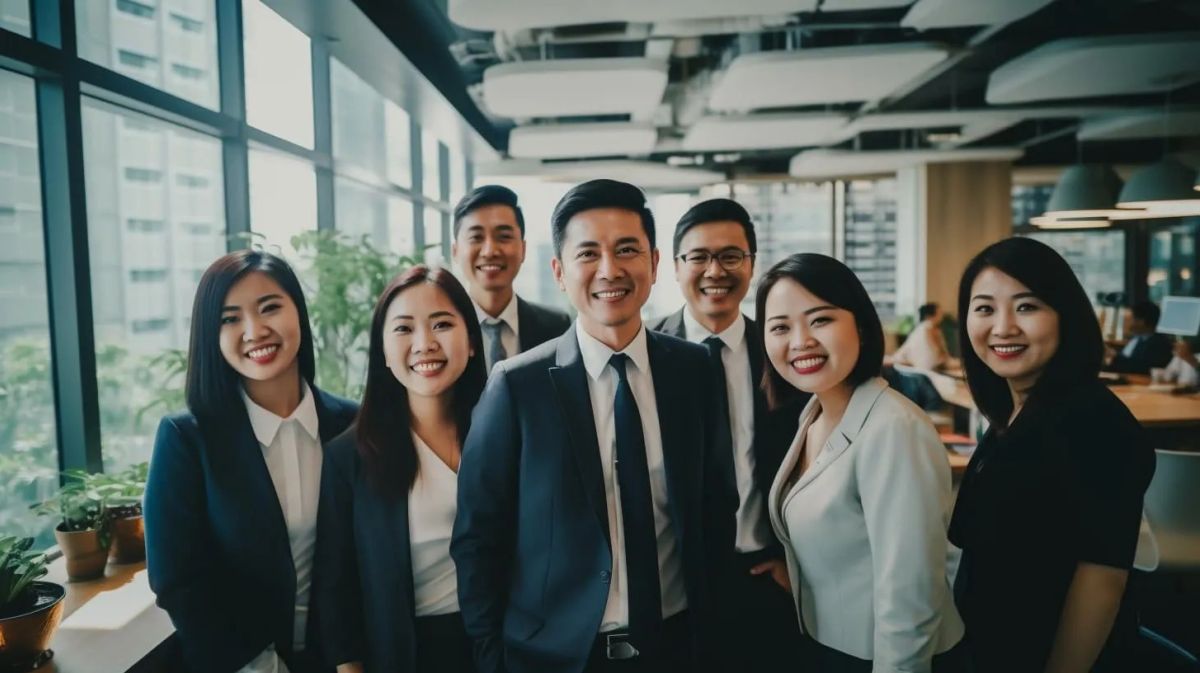 group photo of corporate professionals