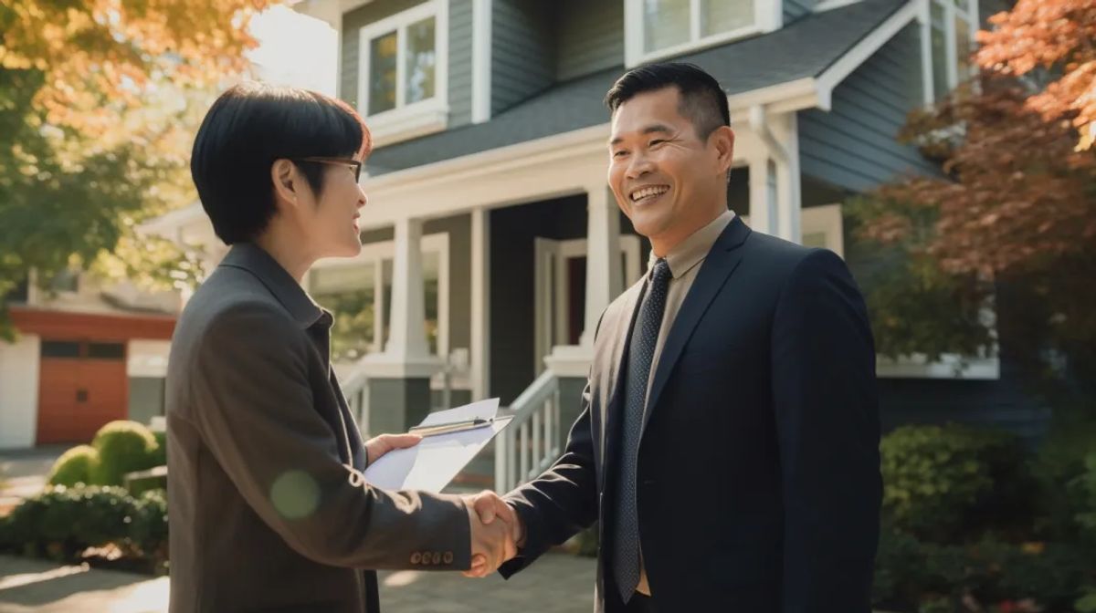 manager and client shaking hands