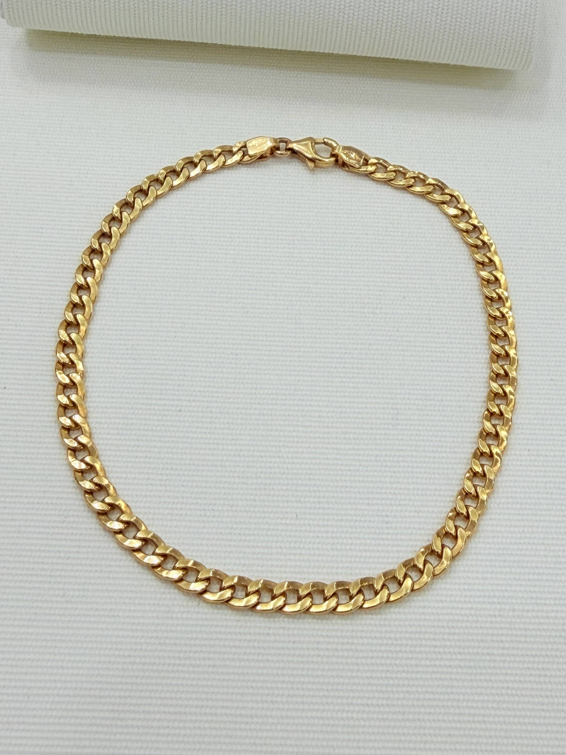 Pulsera de oro 18 kilates , eslabón cadena