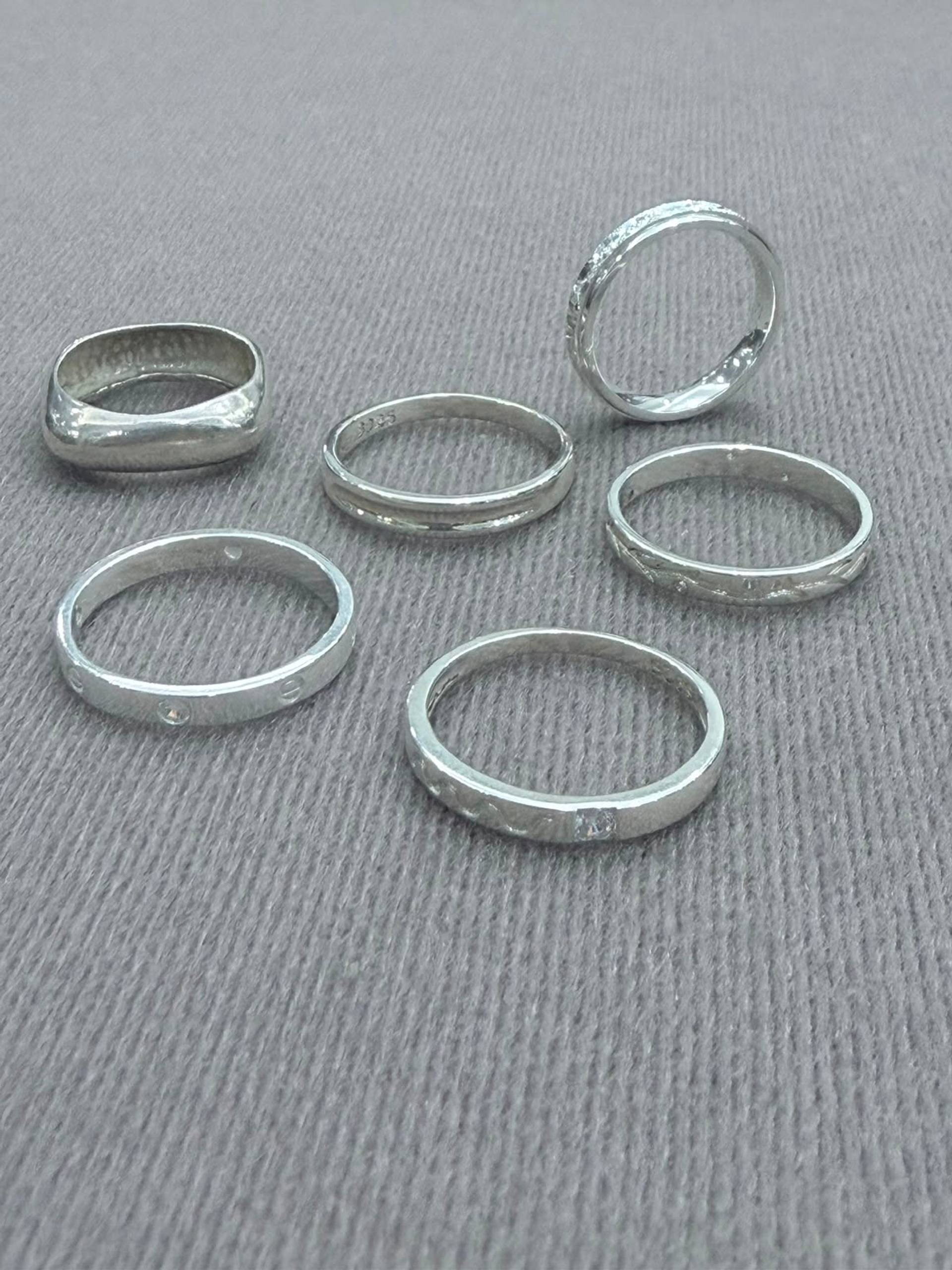 Set Argollas Texturadas