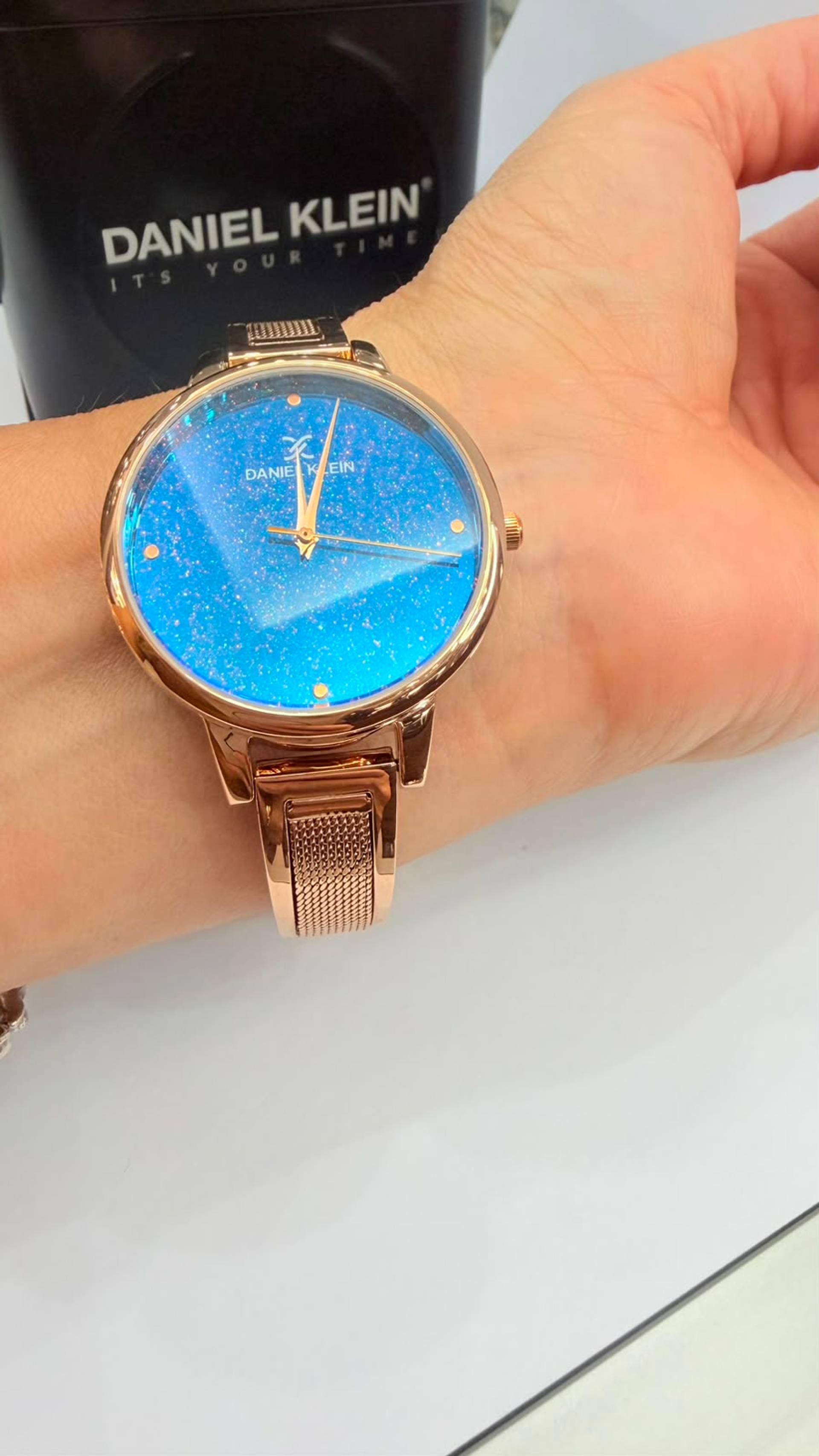 Reloj dama azul rosé