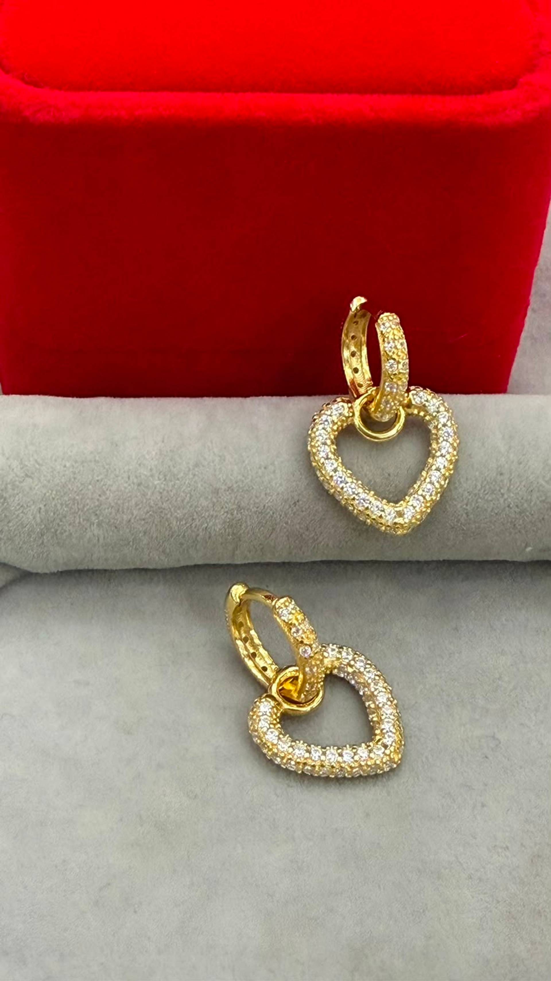 Aros Corazón Pavé