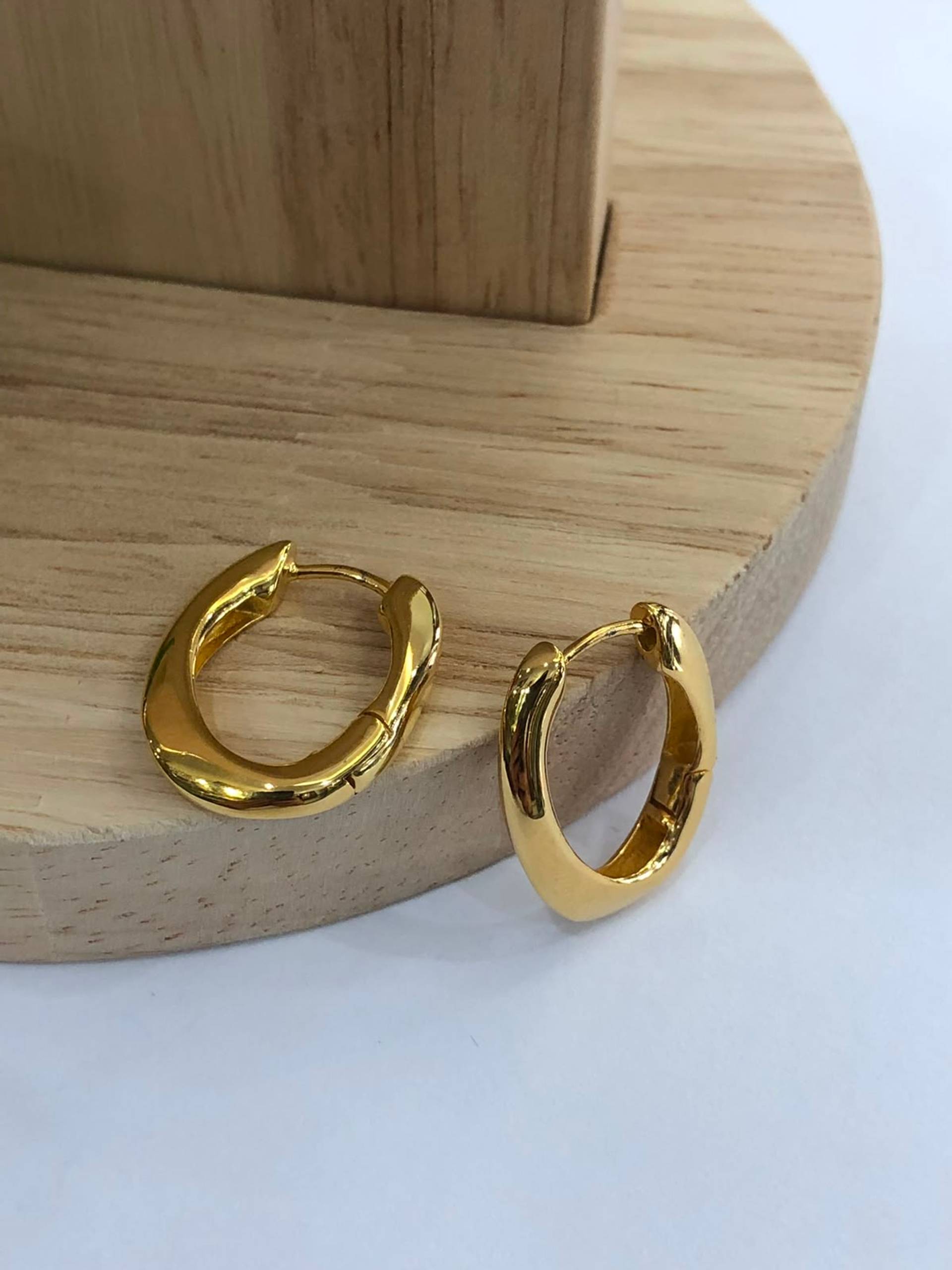 Argollas Onduladas Doradas