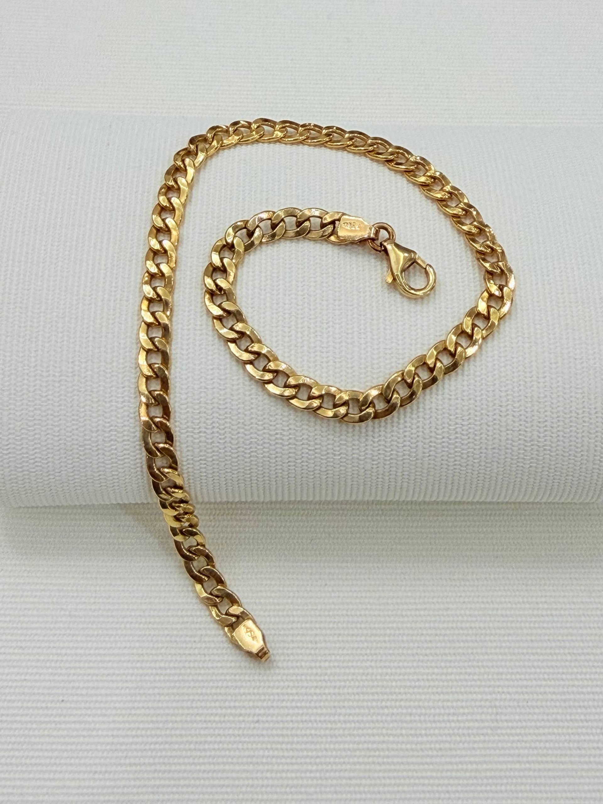 Pulsera de oro 18 kilates , eslabón cadena