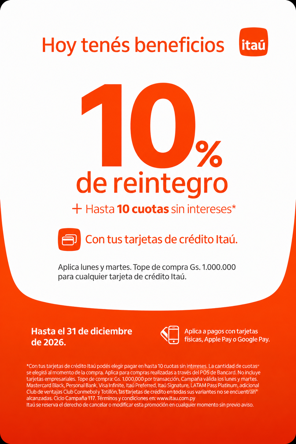 Beneficios con tarjetas Itaú