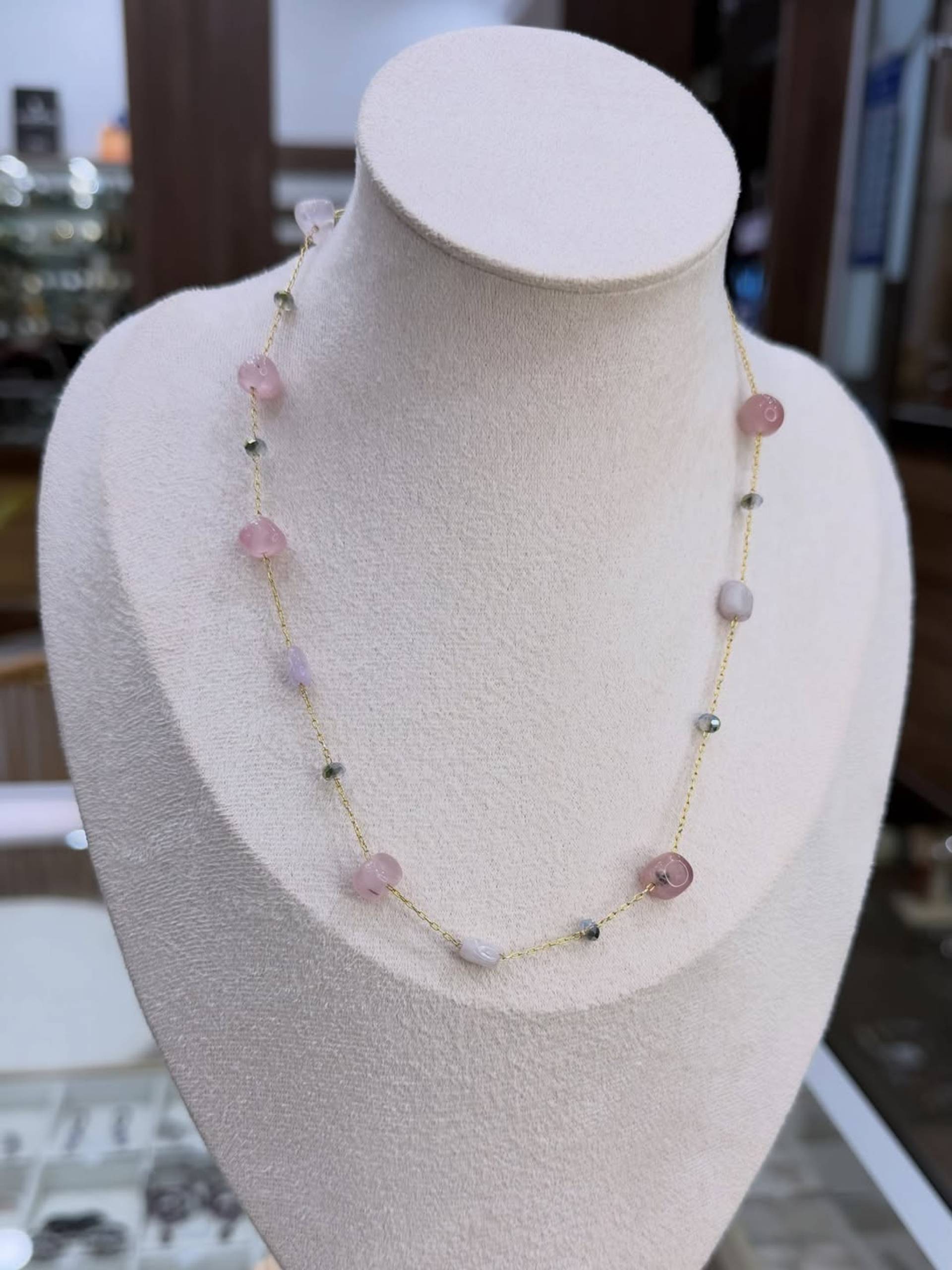 Collar Cuarzo Rosé
