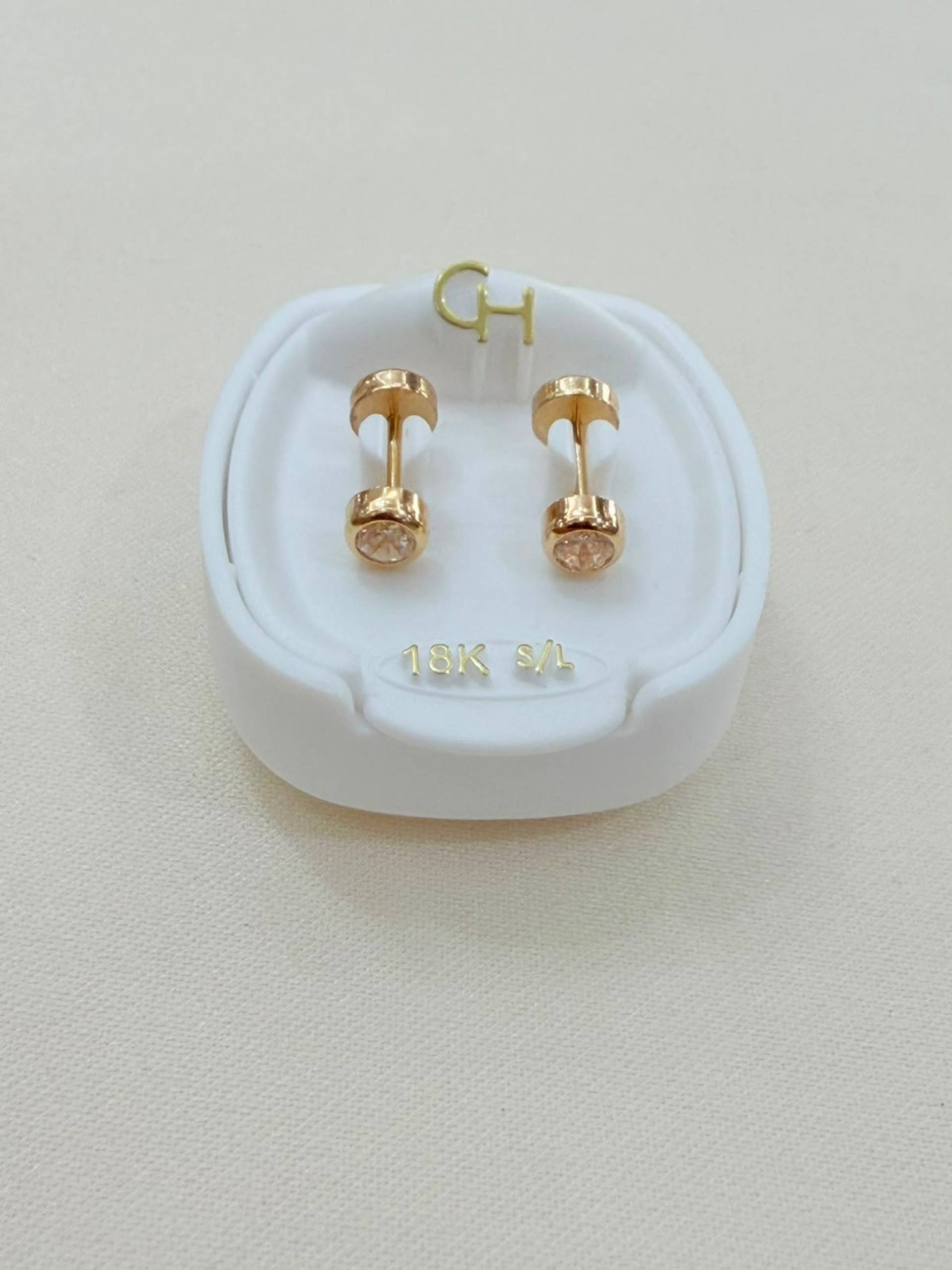 Aros abridores CH de oro 18K con circonia cristal