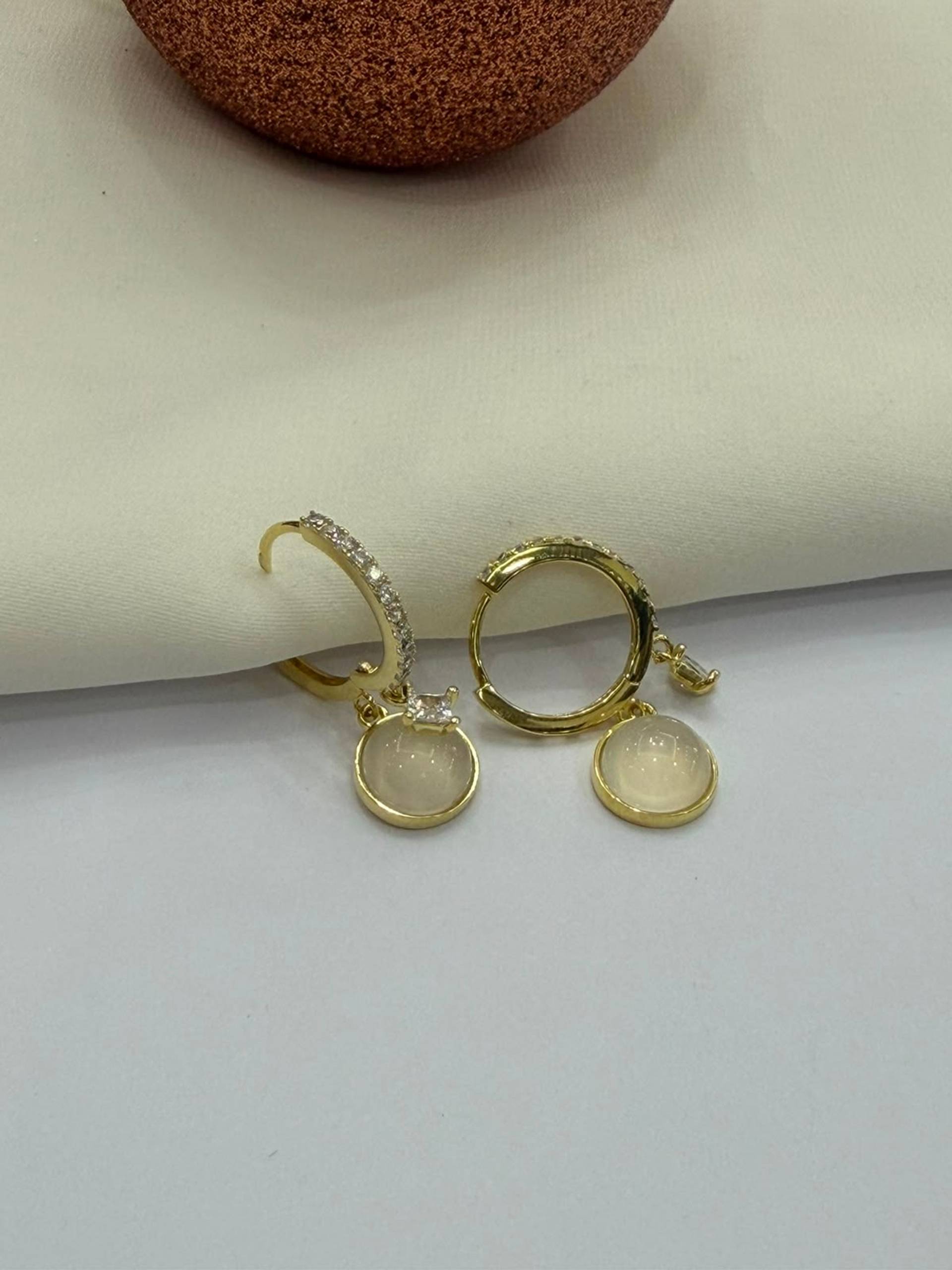 Argollas Bicolor con Perla