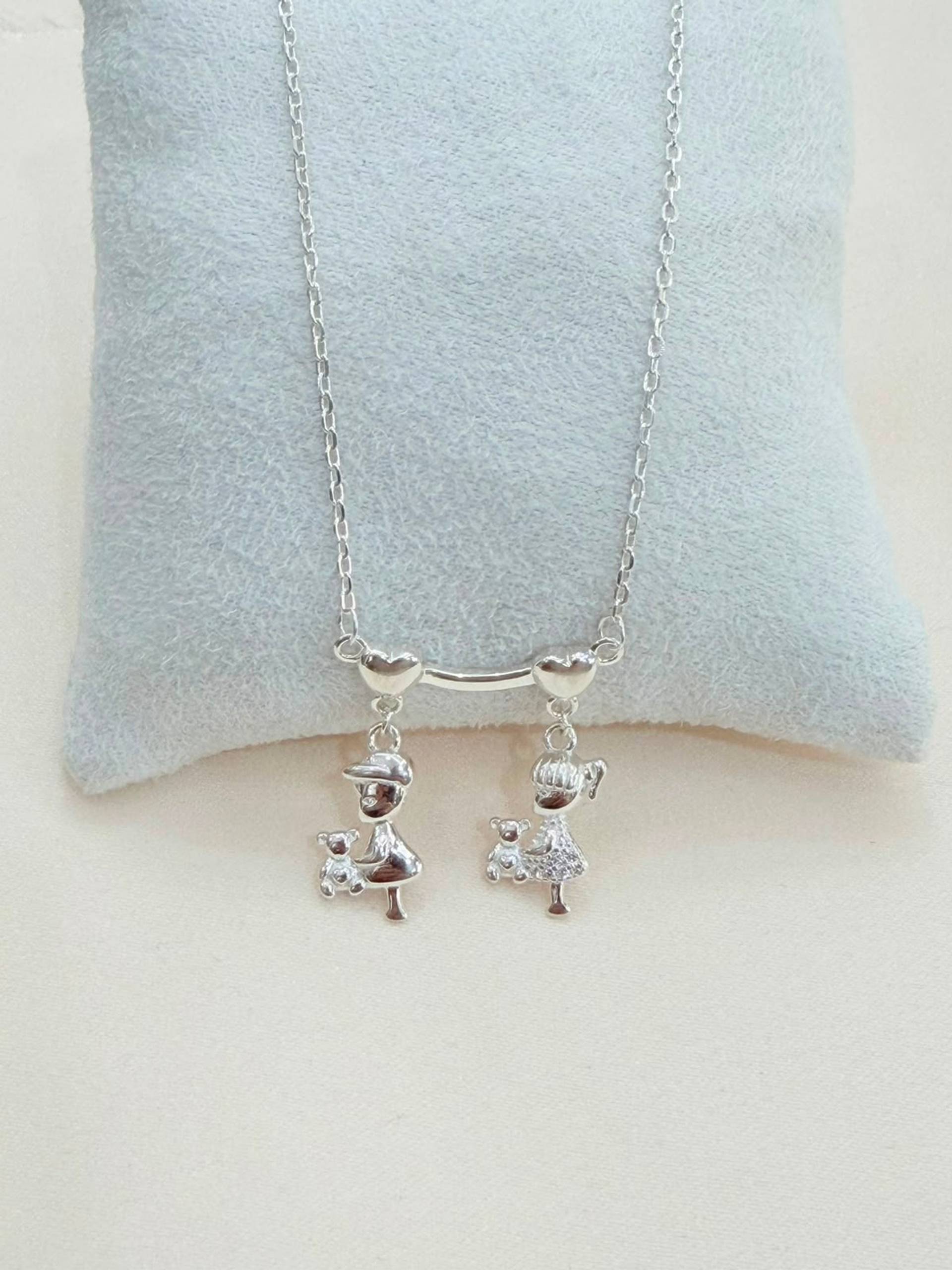 Collar Mis Niños de plata 925
