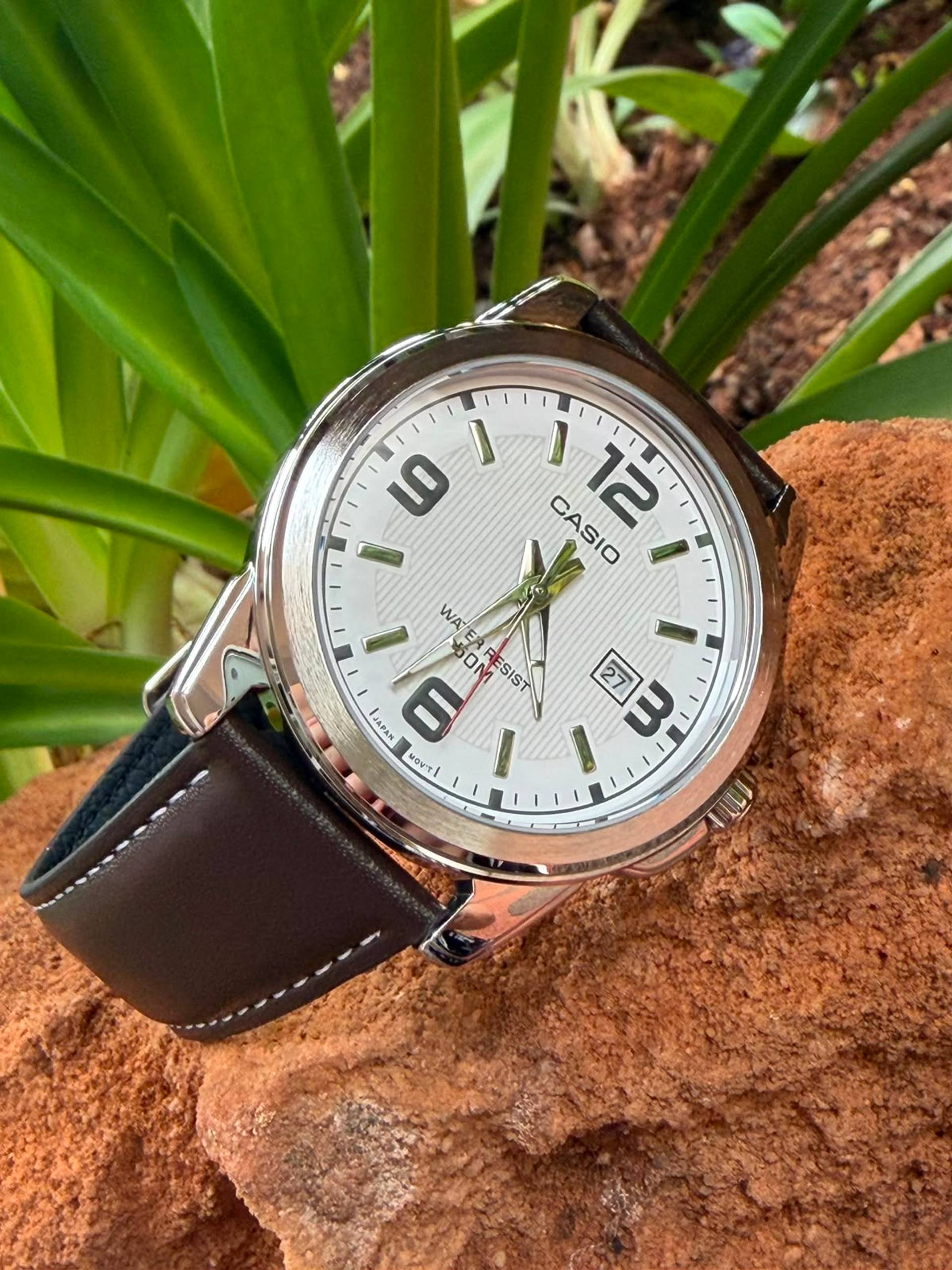 Reloj caballero Casio cuero marrón