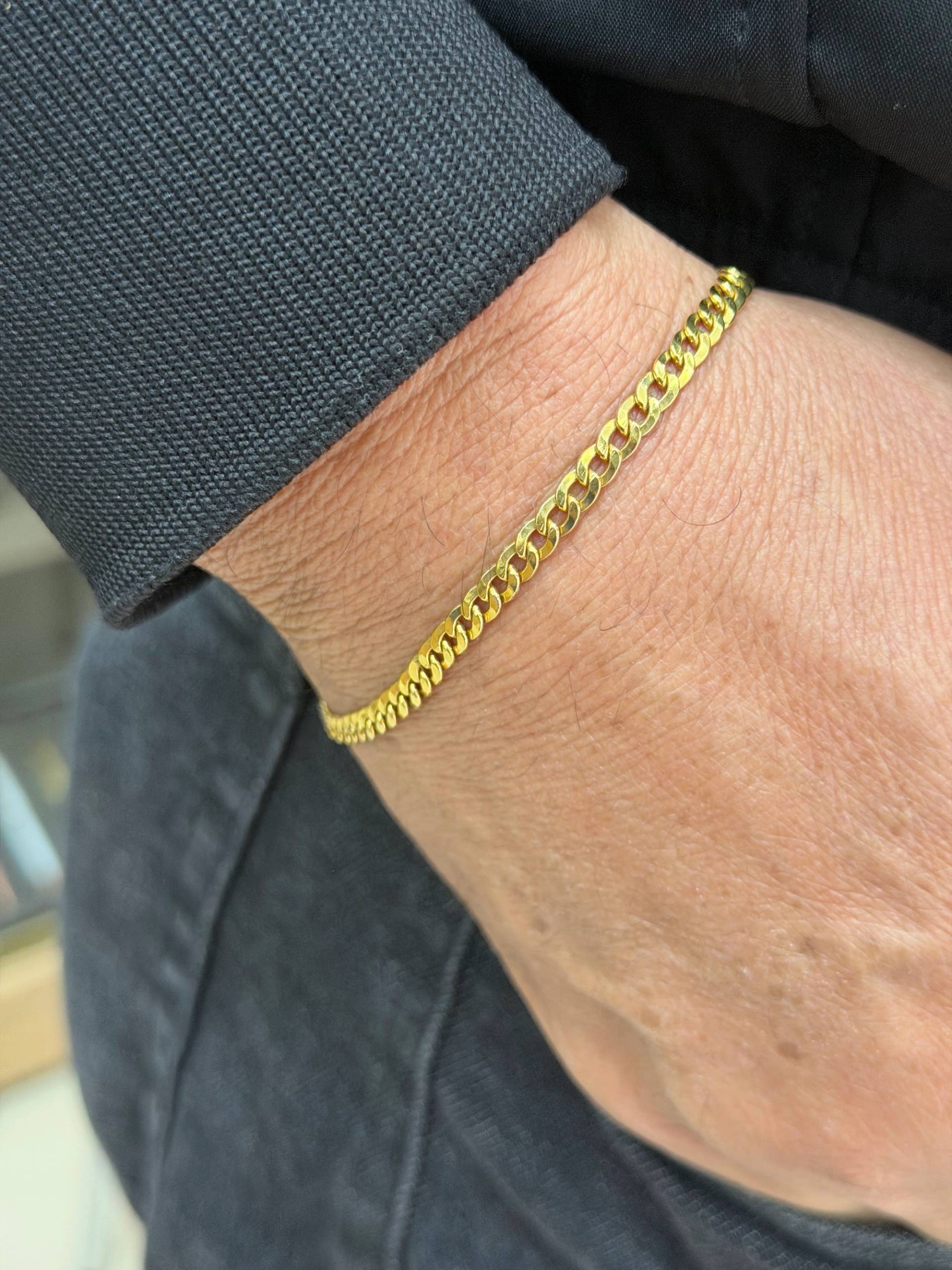 Pulsera de oro 18 kilates , eslabón cadena