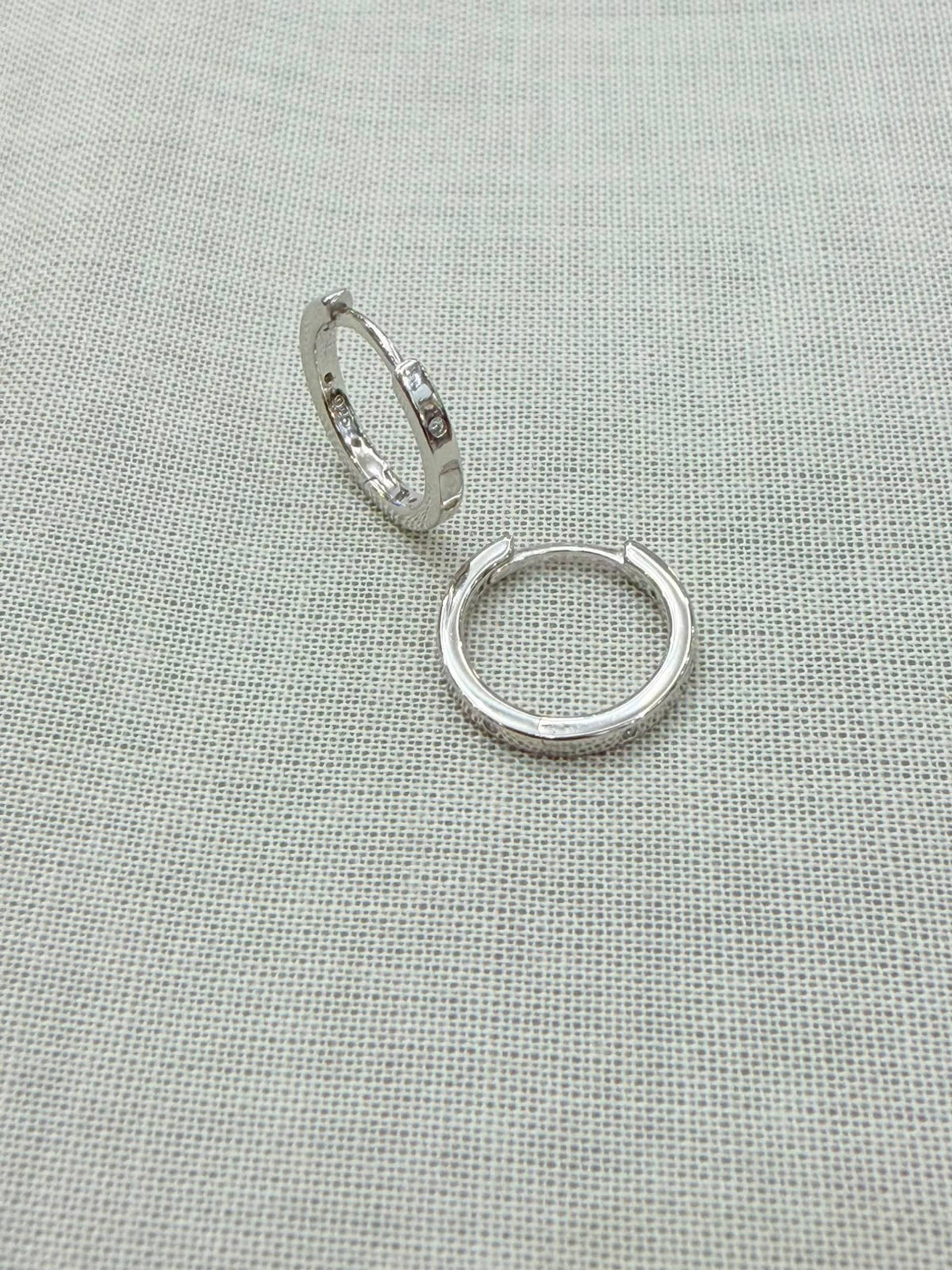 Argollas de plata 925 con aro doble