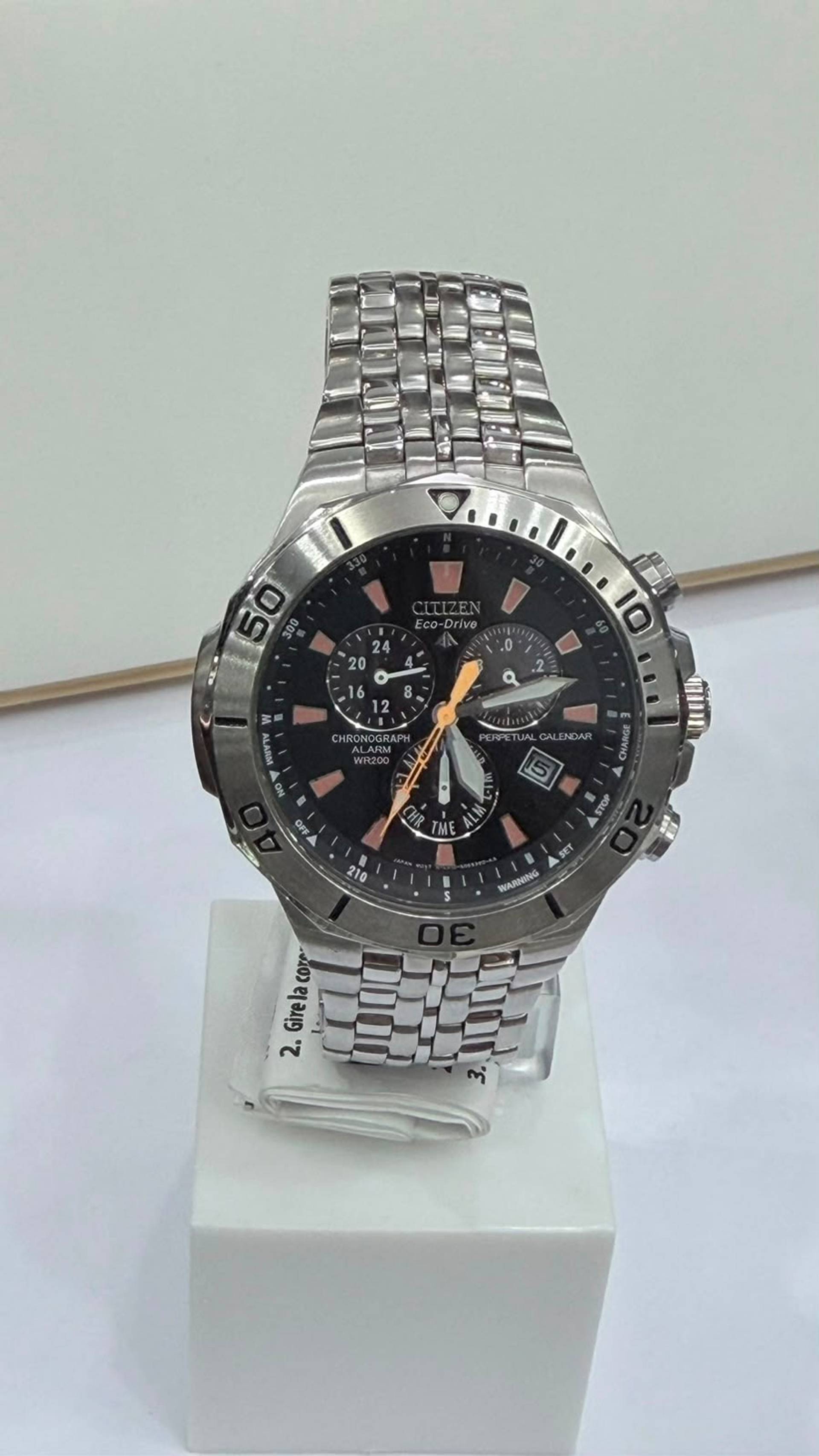 Reloj caballero cronógrafo negro