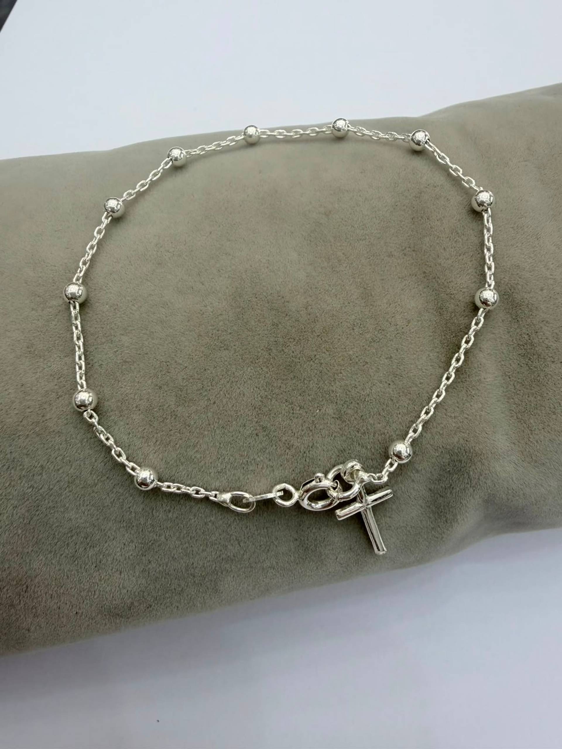 Pulsera Fe Plateada